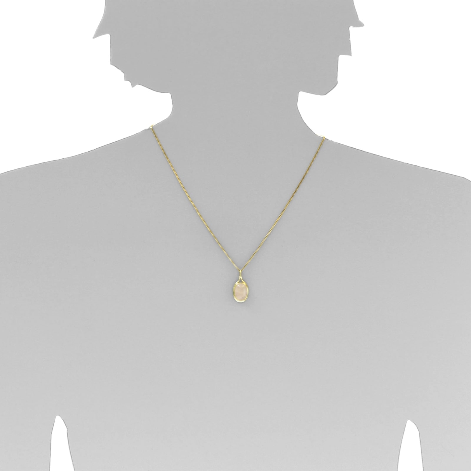 OSTSEE-SCHMUCK Kettenanhänger »- Marga - Gold 333/000 - Rosenquarz«