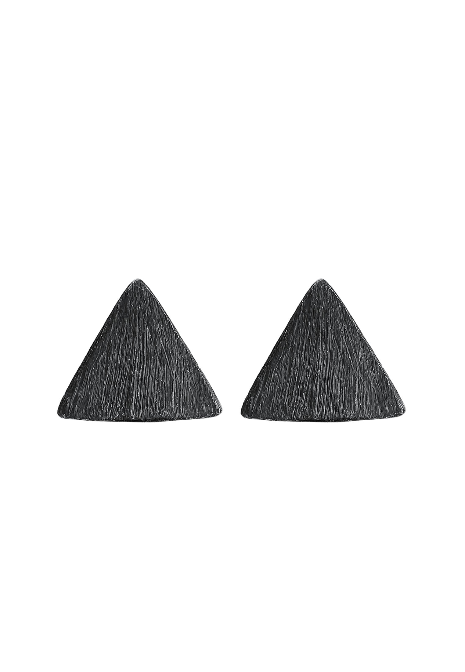 Kuzzoi Paar Ohrstecker »Ohrringe Dreieck Matt Oxidiert 925 Silber«