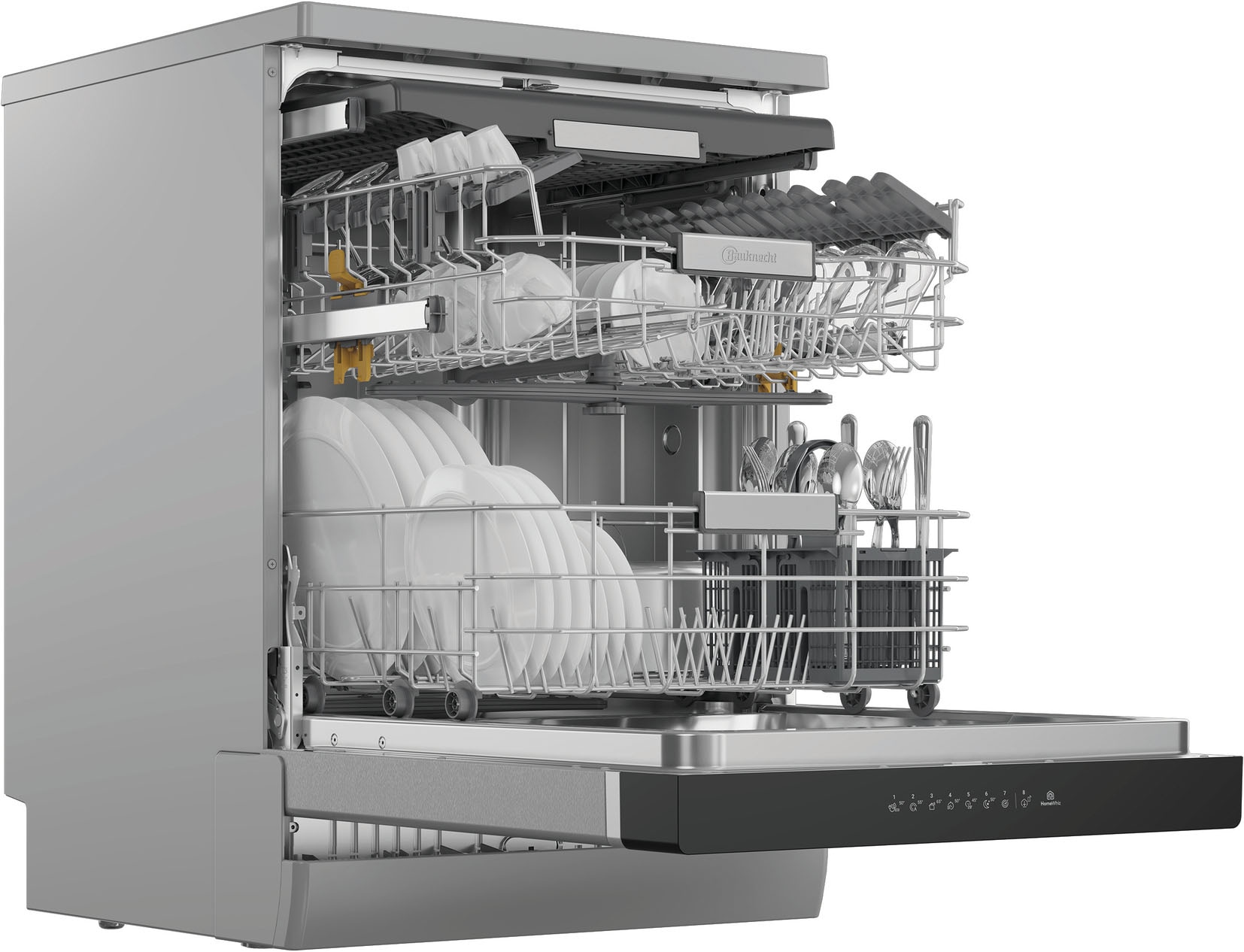BAUKNECHT Standgeschirrspüler »OBFC Ecosilent2 9760« 9,5 l 14 tlg. Maßgedecke ActiveDry – automatische Türöffnung für bessere Trockungsergebnisse