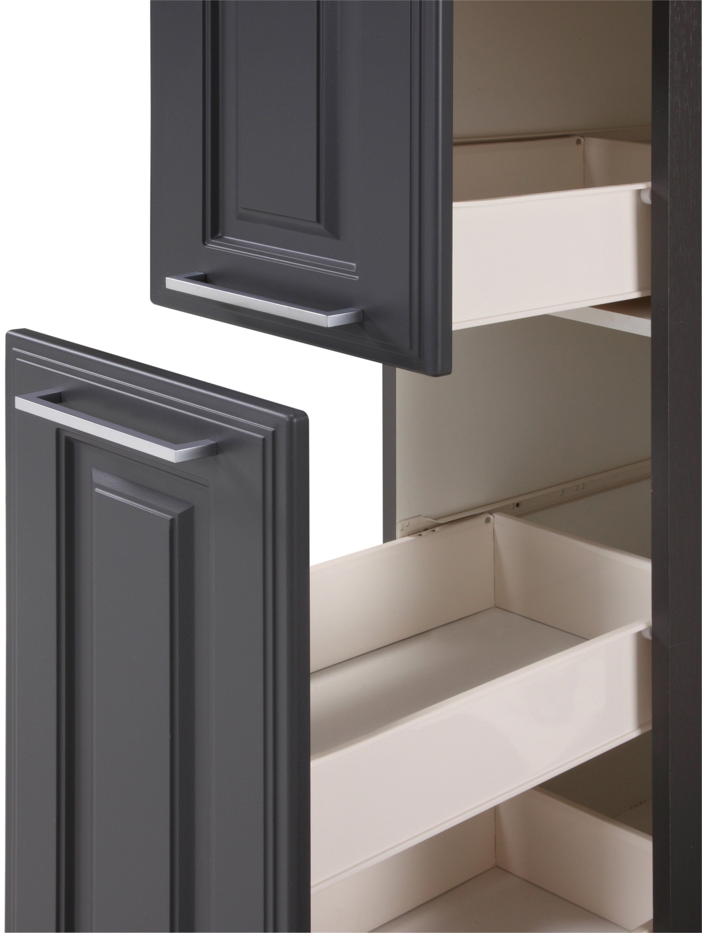 KOCHSTATION Apothekerschrank »KS-Stockholm« hochwertige MDF-Fronten, 200 cm hoch, viel Stauraum