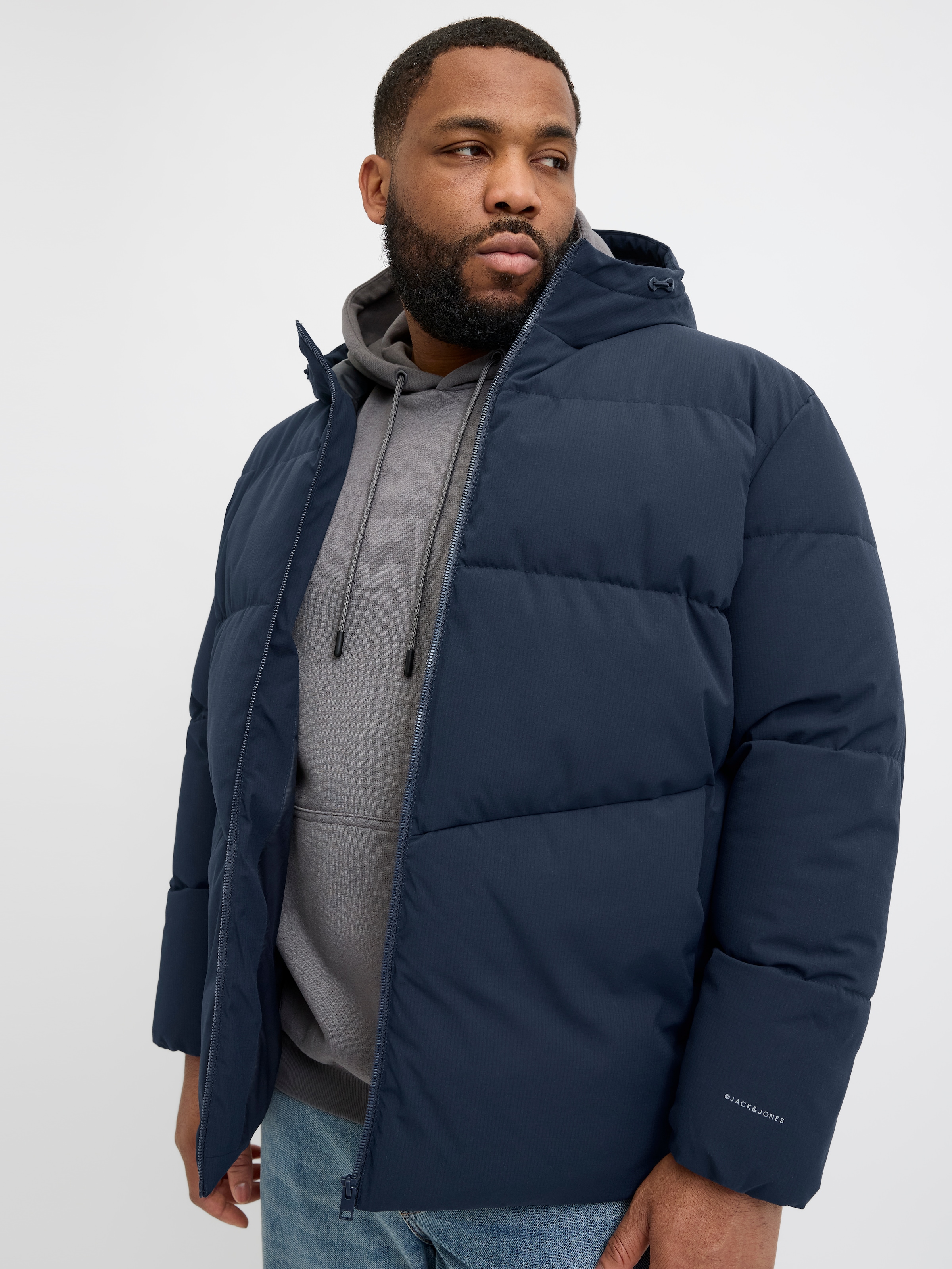 Jack & Jones PlusSize Steppjacke »JJGLOBAL PUFFER JACKET PLS«, mit Kapuze