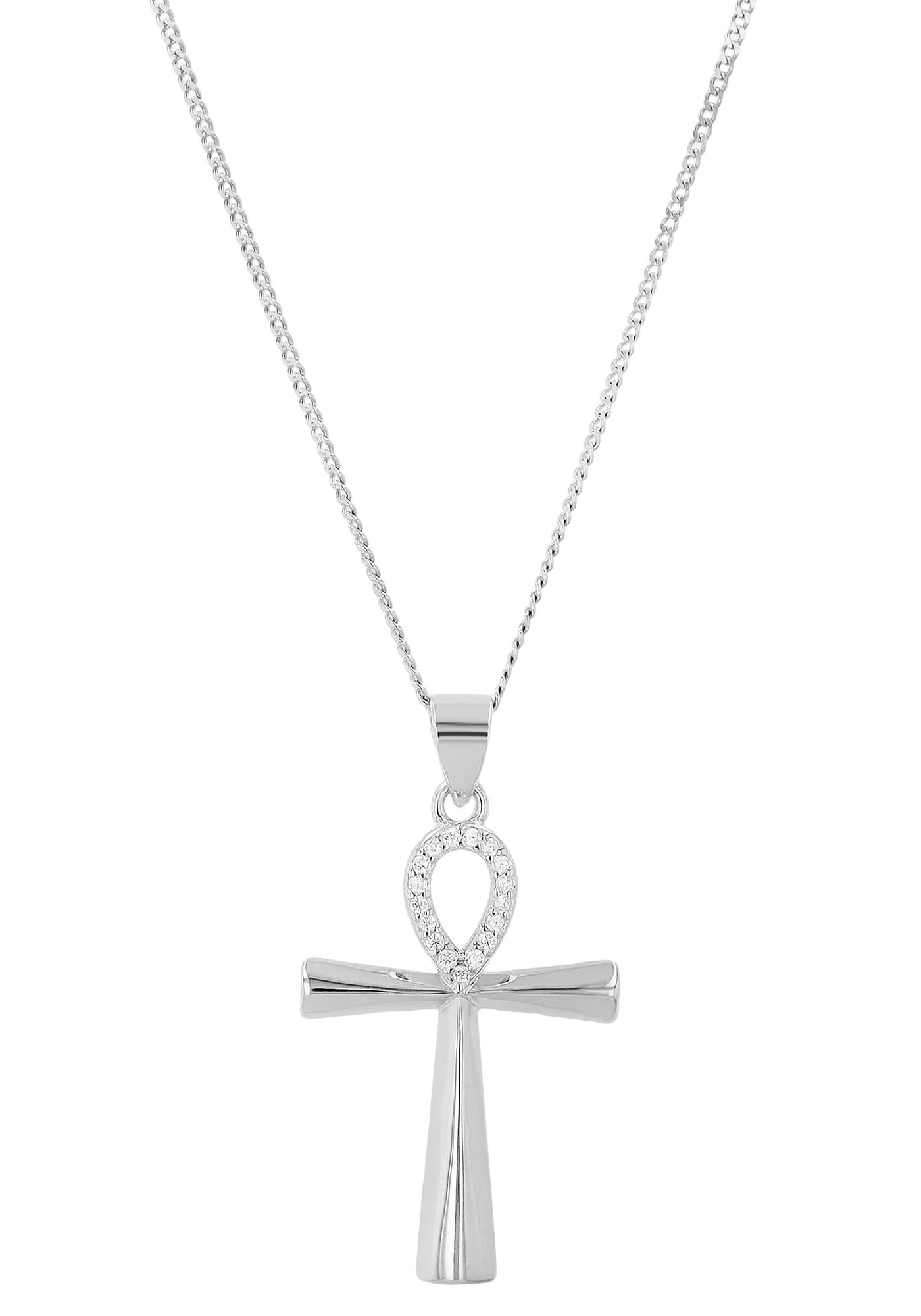 AKZENT Amulett »"Ankh" aus 925 Sterlingsilber, rhodiniert, langlebig«