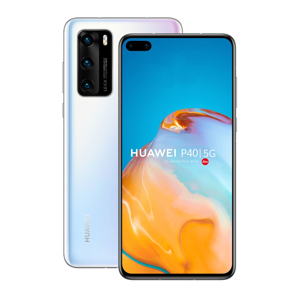Huawei Smartphone »HUAWEI P40«, weiß, 15,5 cm/6,1 Zoll, 128 GB Speicherplatz, 50 MP Kamera