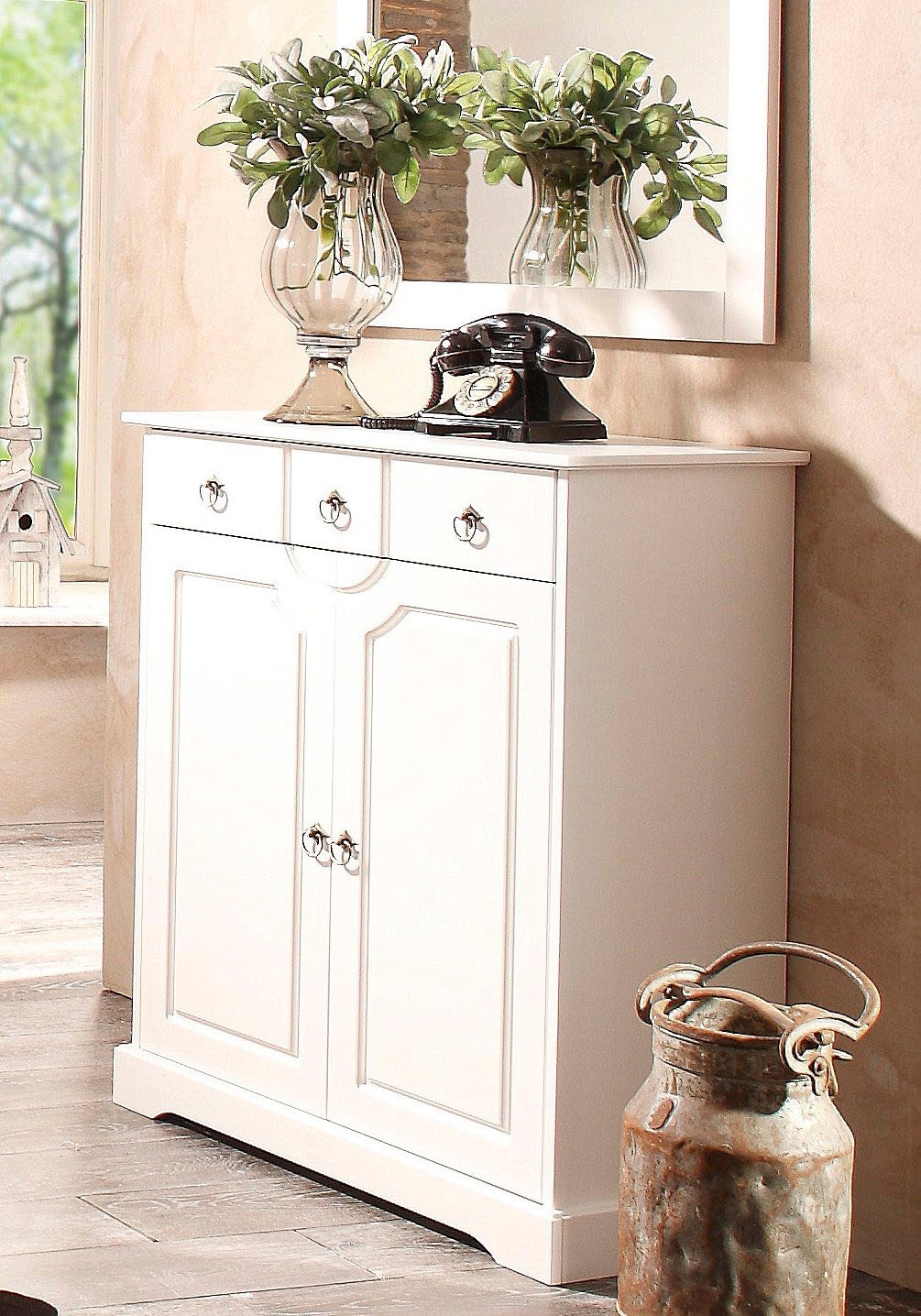 Home Affaire Kommode »Klera« Breite 81 cm in weiß, Größe B/H/T: 81 cm x 93 cm x 37 cm