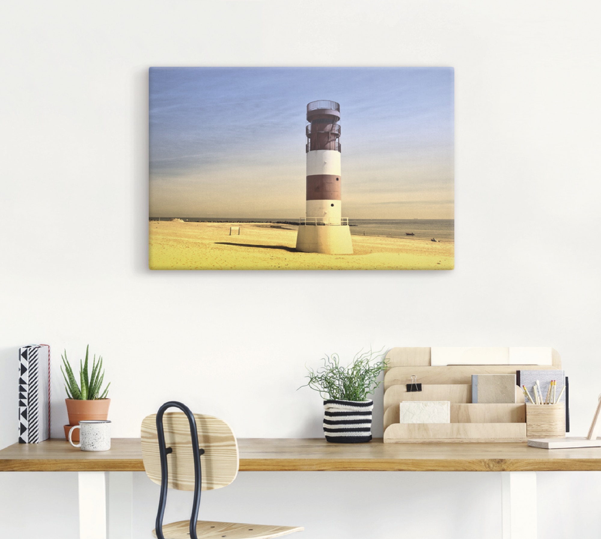Artland Wandbild »Leuchtturm auf Helgoland Düne«, Gebäude, (1 St.), als Alubild, Leinwandbild, Wandaufkleber oder Poster in versch. Größen