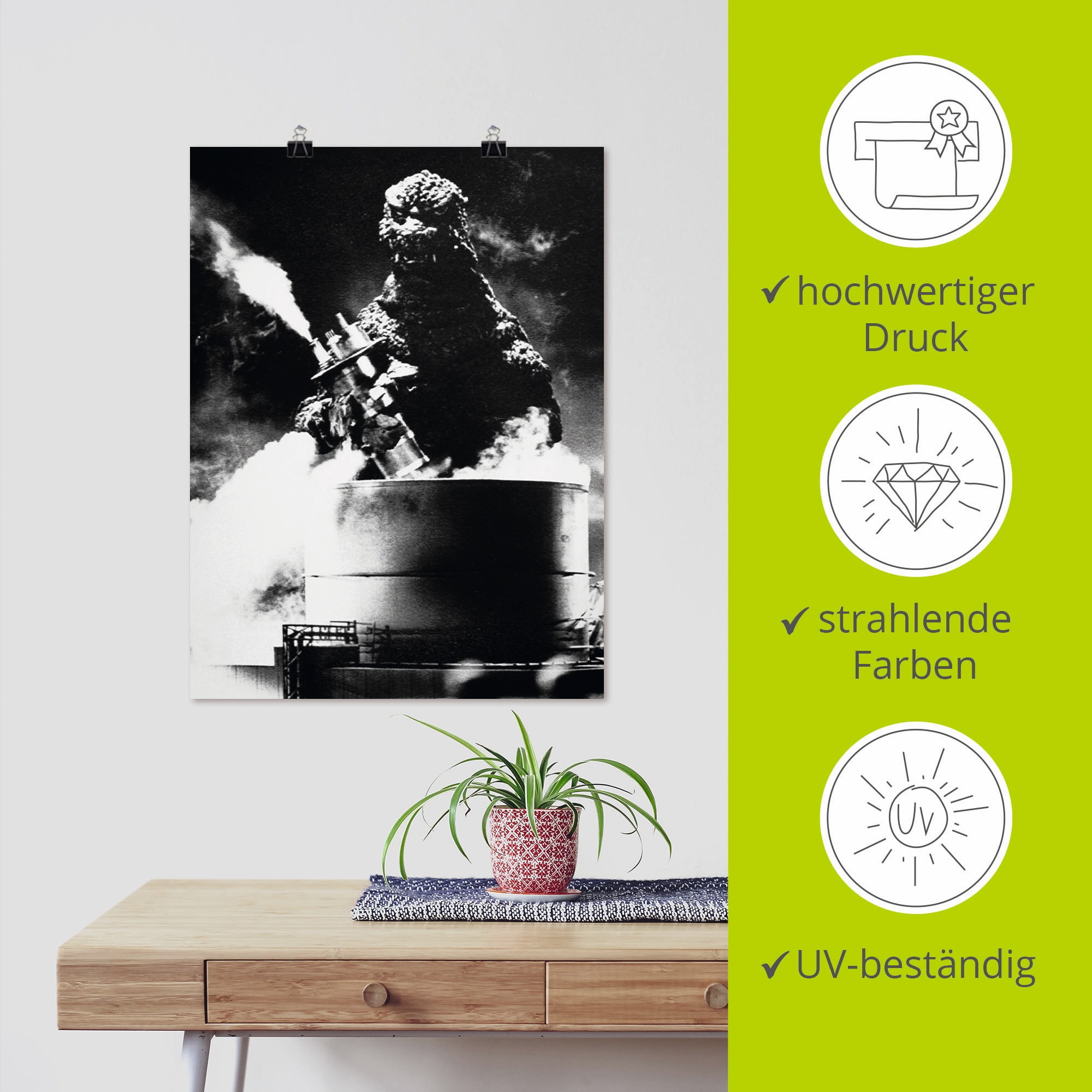 Artland Wandbild »Godzilla III«, Film, (1 St.), als Leinwandbild, Poster in verschied. Größen