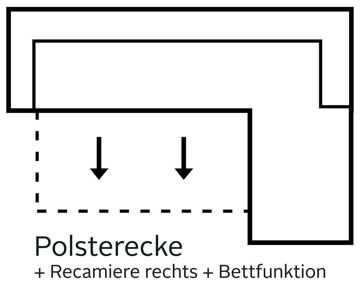 Home affaire Ecksofa »Triplo, Zierkissen, Schlaffunktion, B/T/H: 234/164/89 cm, L-Form«, wahlweise mit Bettfunktion und Bettkasten, Liegefläche 210/132 cm