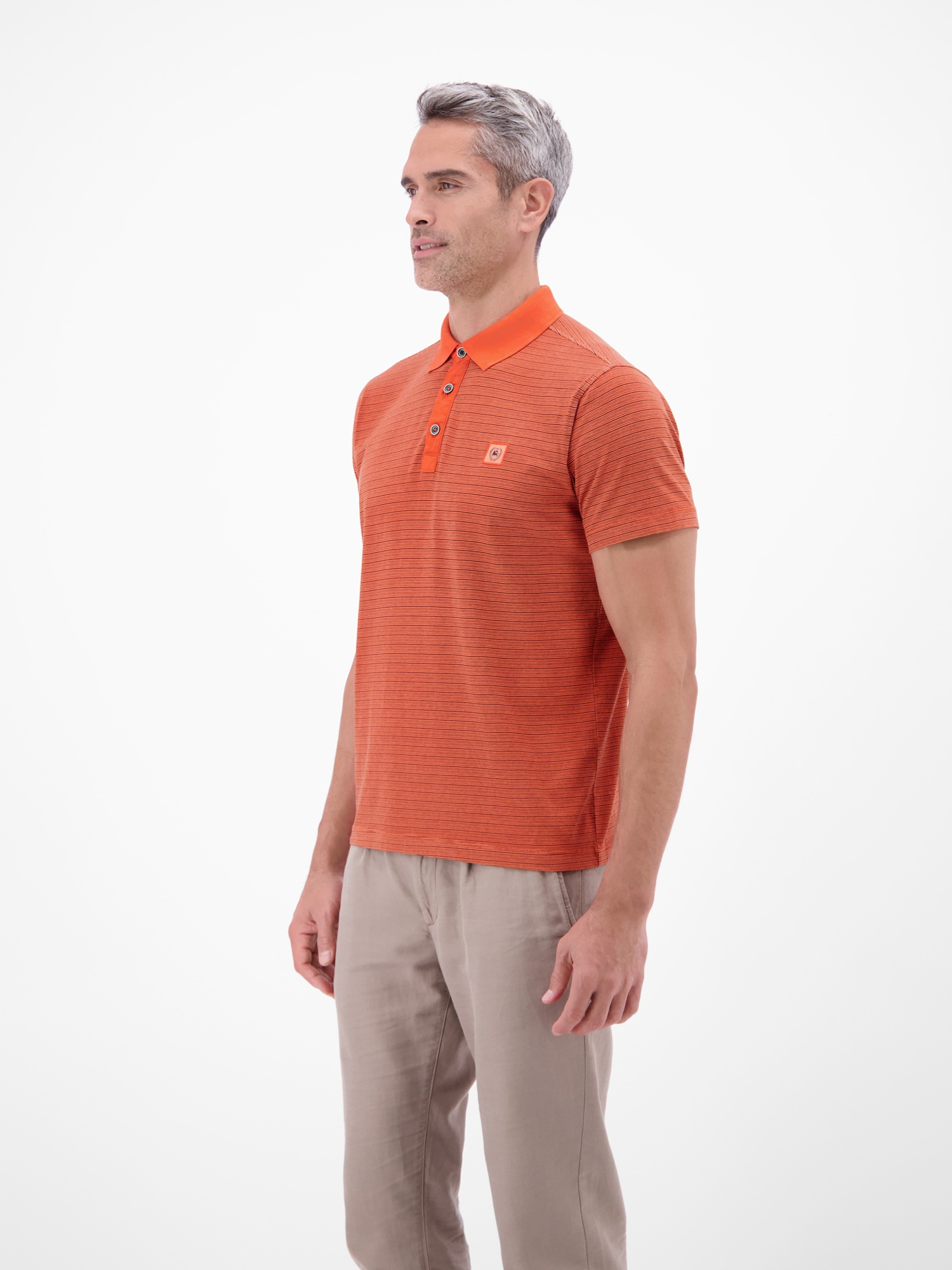 LERROS Poloshirt »Poloshirt mit Fineliner-Optik, 100 % Baumwolle«