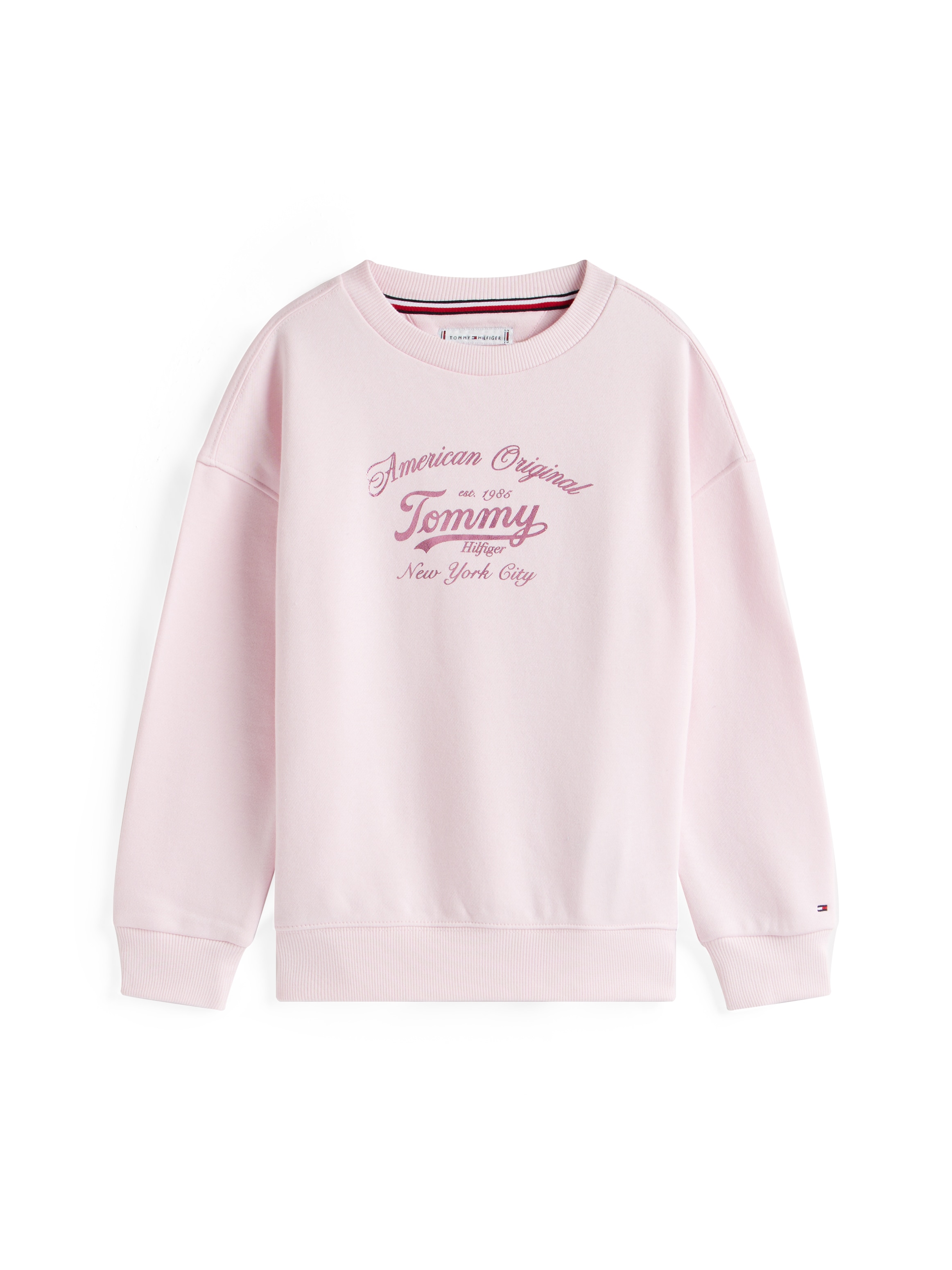 Tommy Hilfiger Sweatshirt »TOMMY SCRIPT SWEATSHIRT«, für Kinder bis 16 Jahre, mit glänzendem Druck