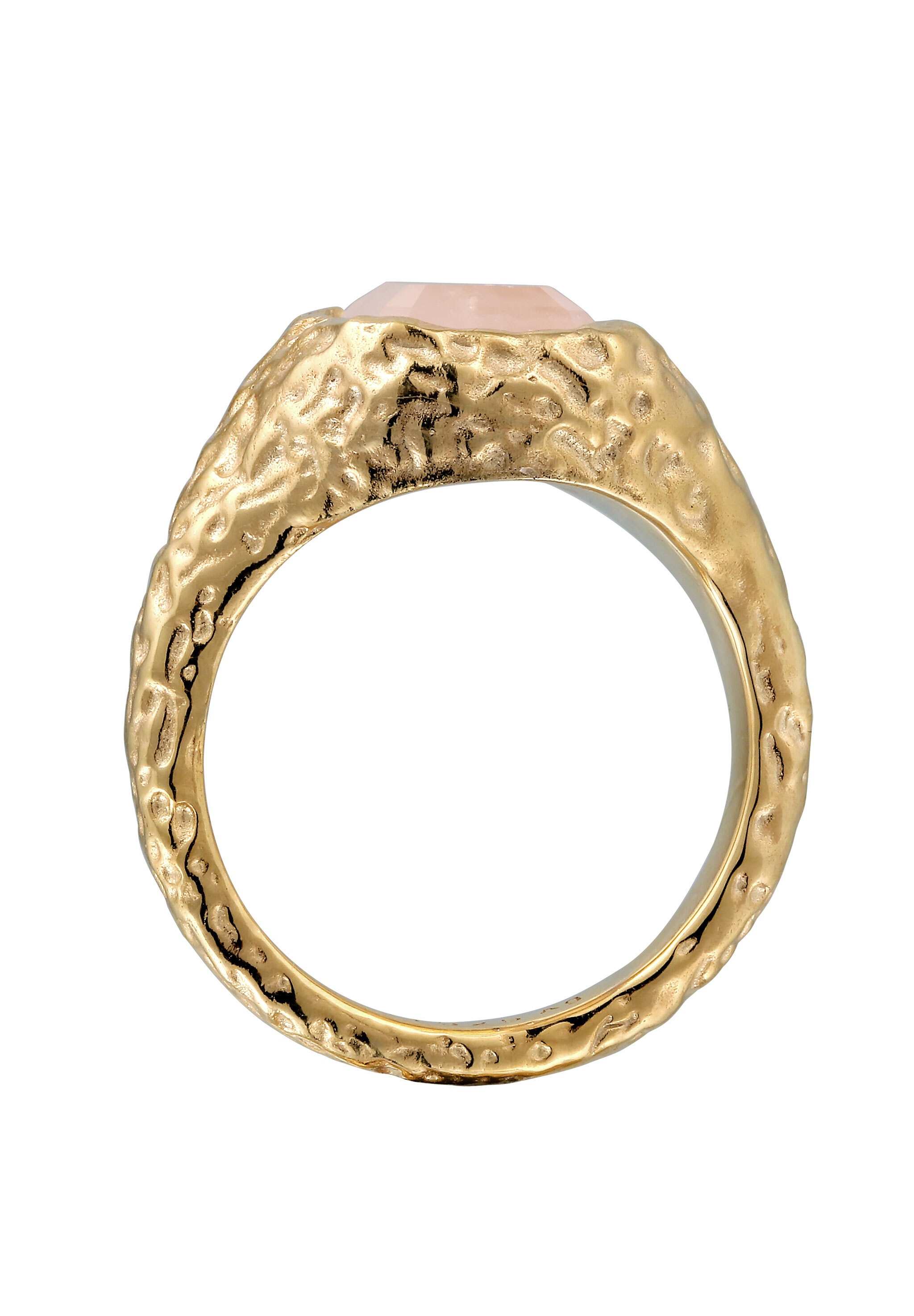 HAZE & GLORY Siegelring »Ring Quarz Rosa 925 Sterling Silber«
