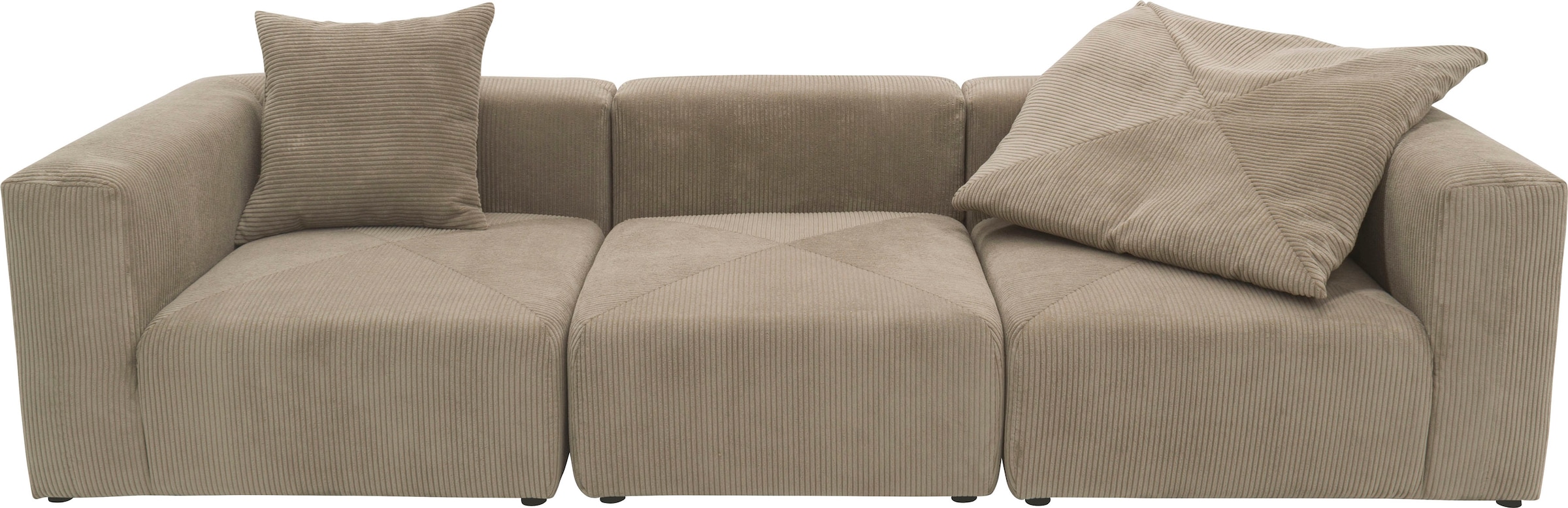 RAUM.ID Big-Sofa »Gerrid«, Cord-Bezug, bestehend aus Modulen: 2 Eck- und ein Mittelelement