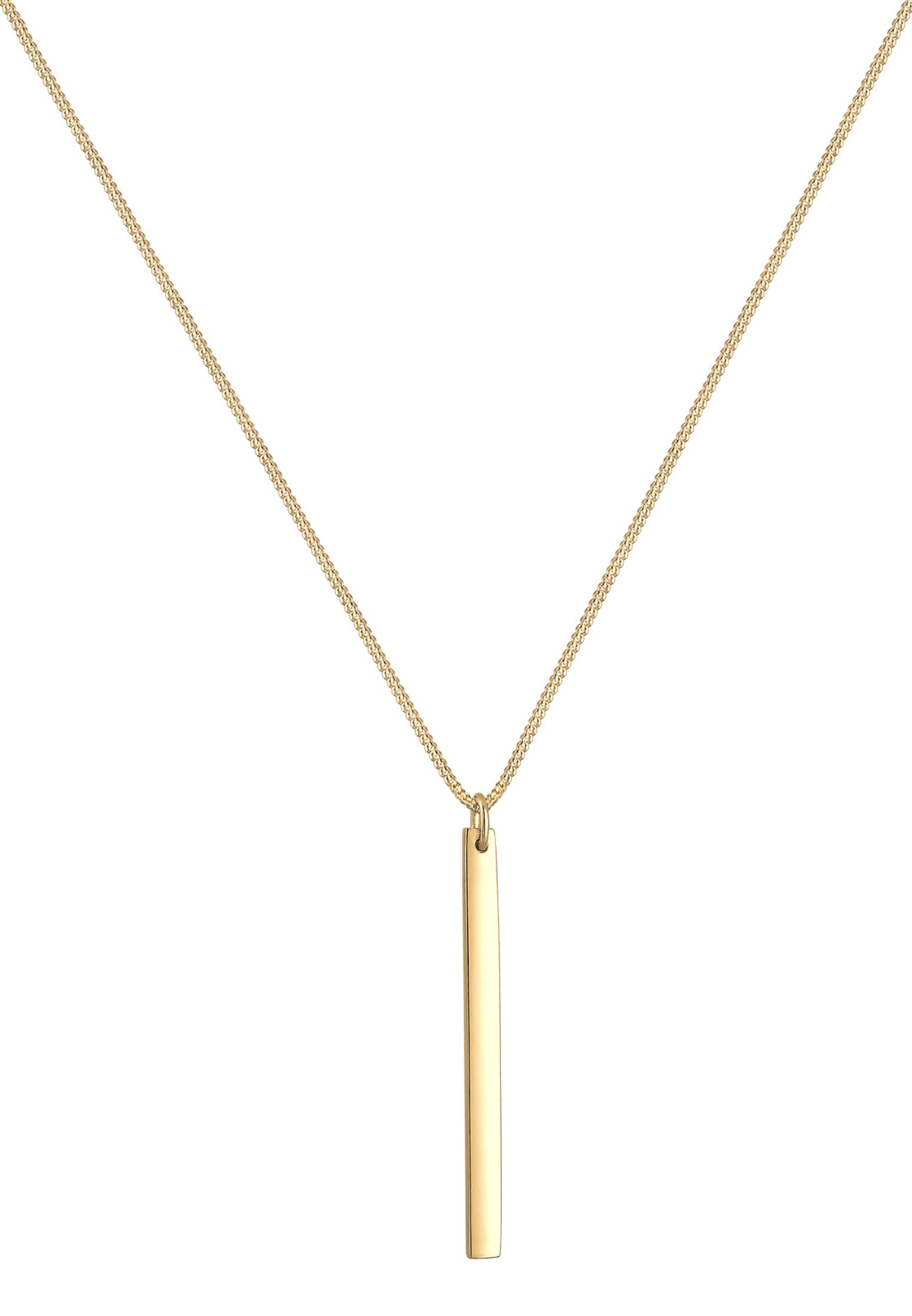 Elli Kette mit Anhänger »Halskette Panzerkette Geo Symbol Stab Layer Cool 925 Silber«