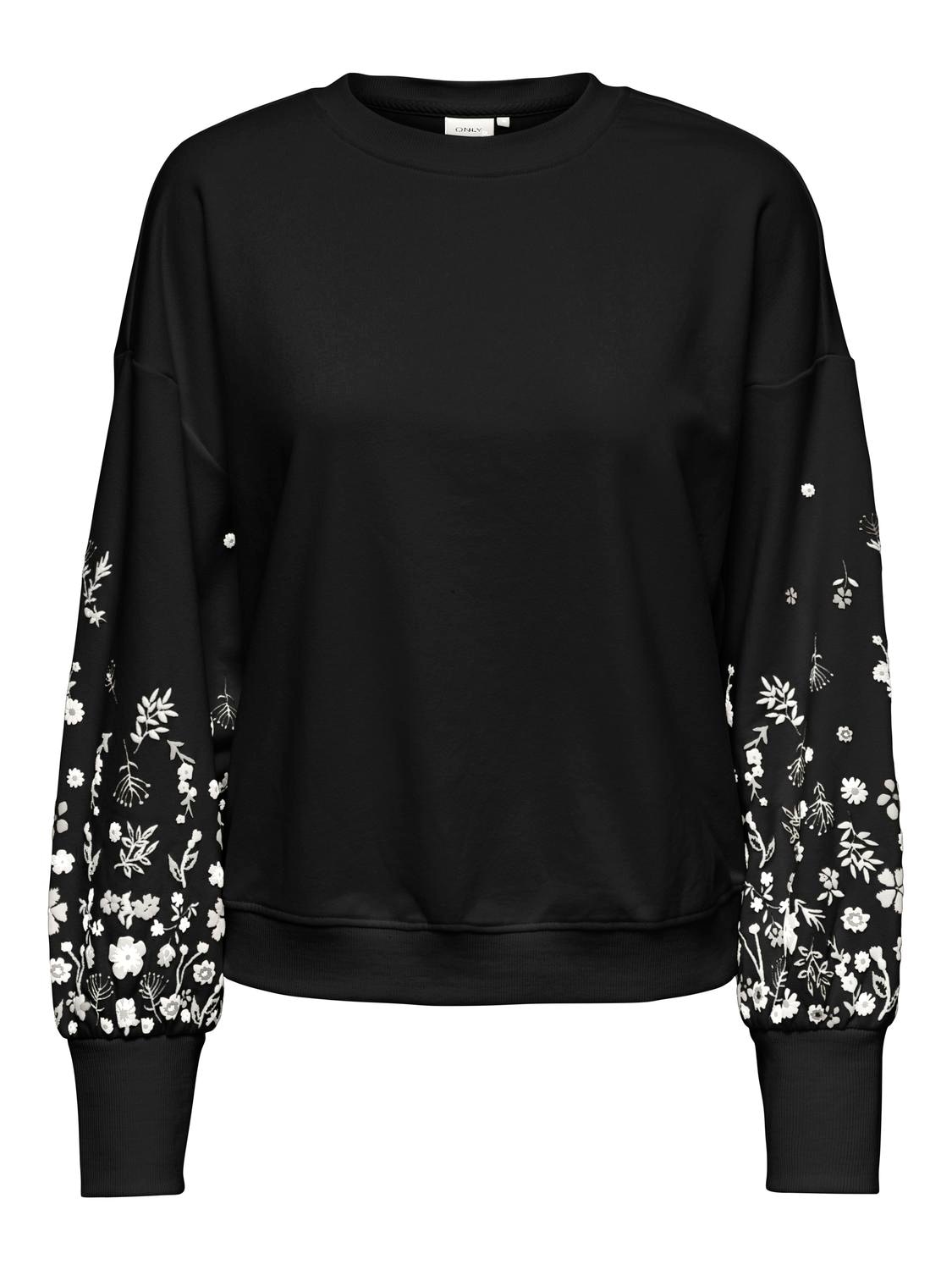 Sweatshirt »ONLBROOKE L/S O-NECK FLOWER SWT«