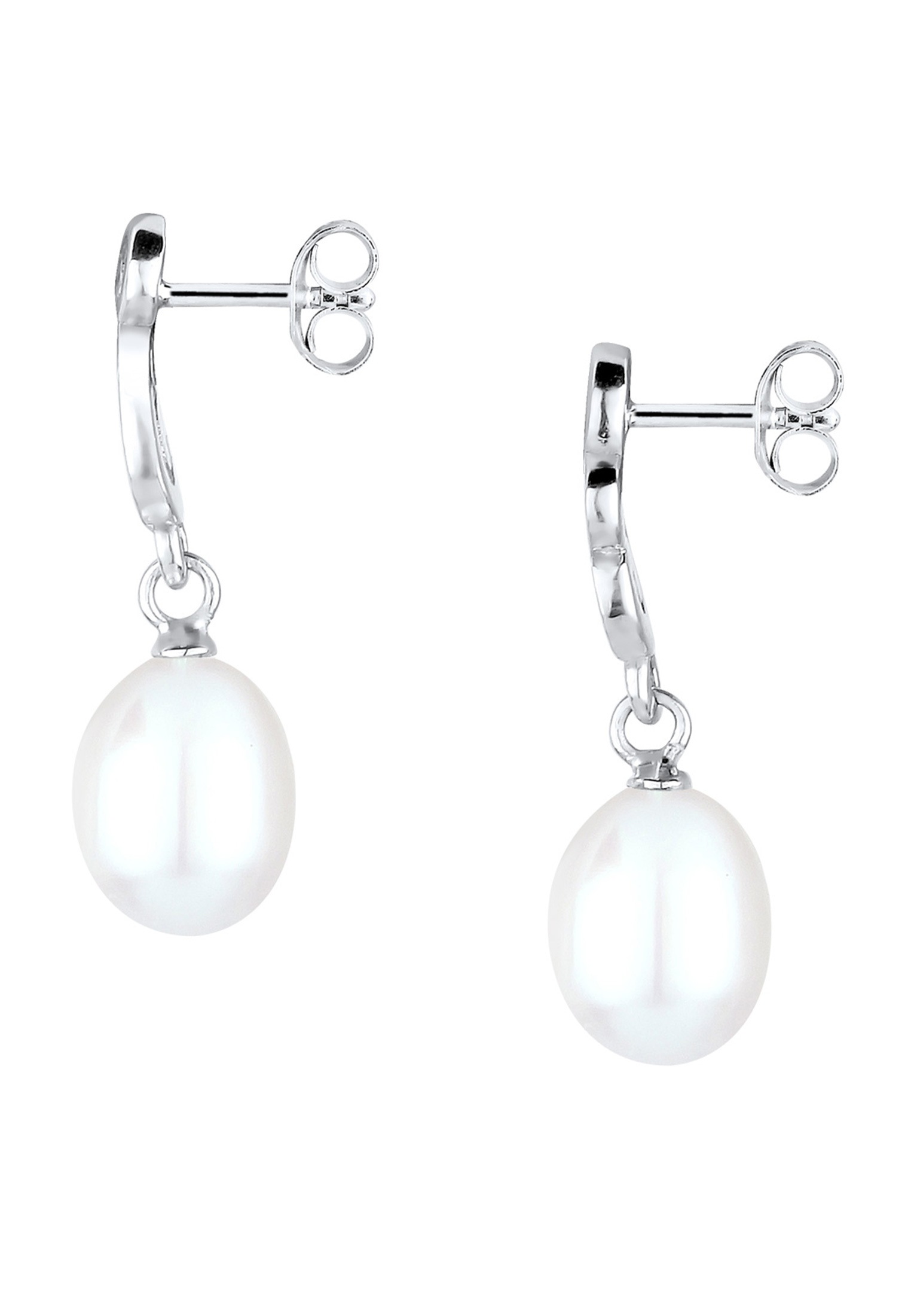 Elli Paar Ohrhänger »Ohrringe Ornament Süßwasserzuchtperlen Weiß 925 Sterling Silber«