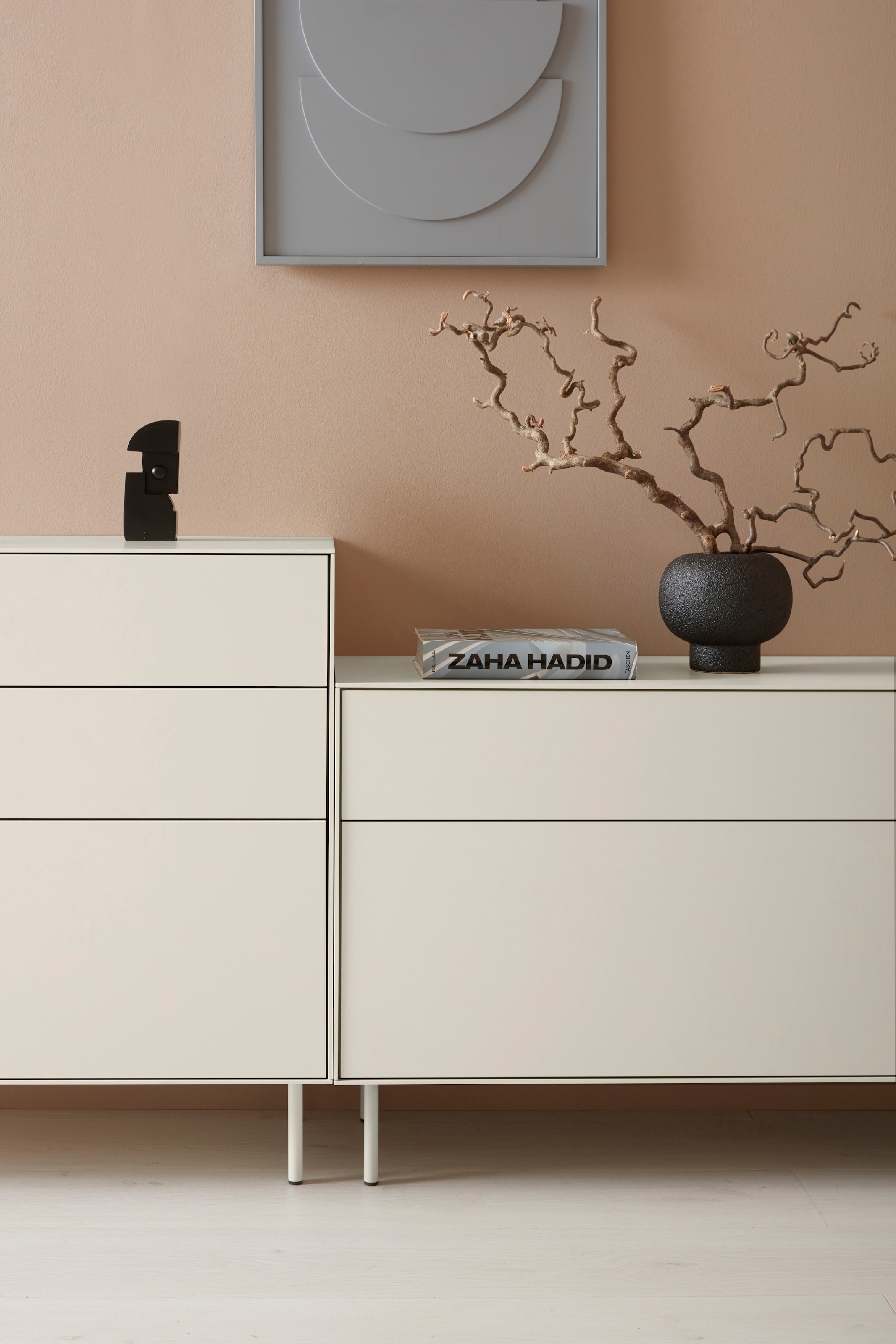 LeGer Home by Lena Gercke Sideboard »Essentials«, Breite: 167cm, MDF lackiert, Push-to-open-Funktion