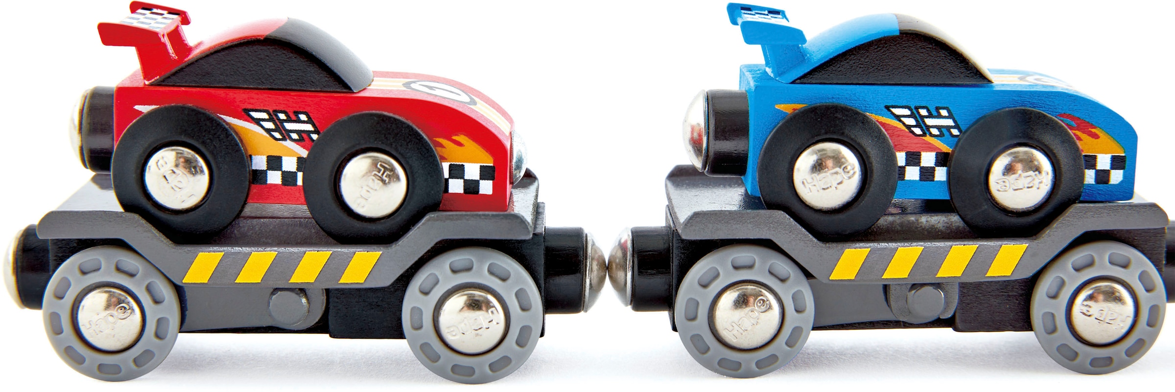 Hape Spielzeug-Eisenbahn »Rennwagen-Transporter«
