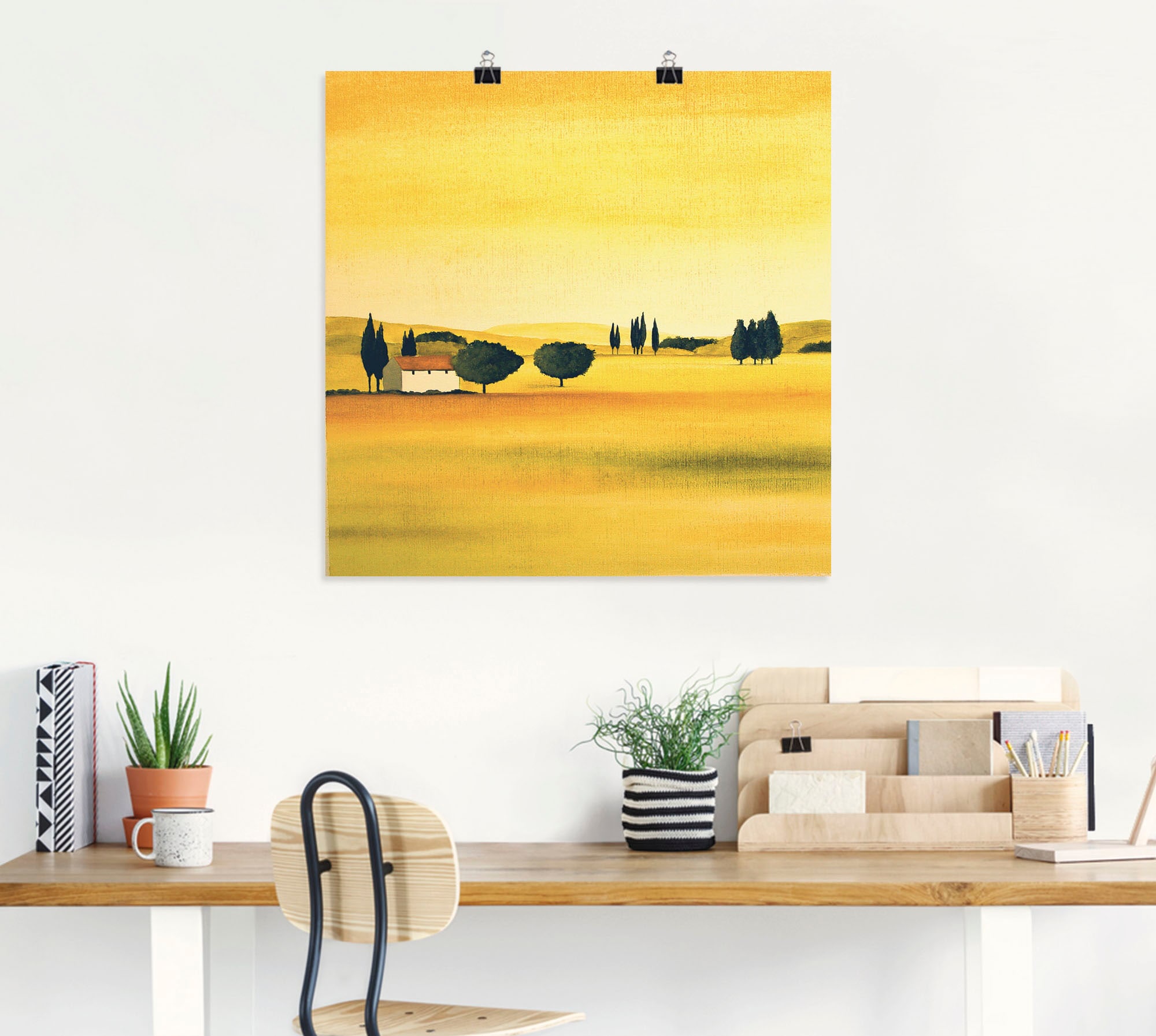 Artland Poster »Sonniger Tag I«, Felder, (1 St.), als Leinwandbild, Wandaufkleber oder Poster in versch. Größen