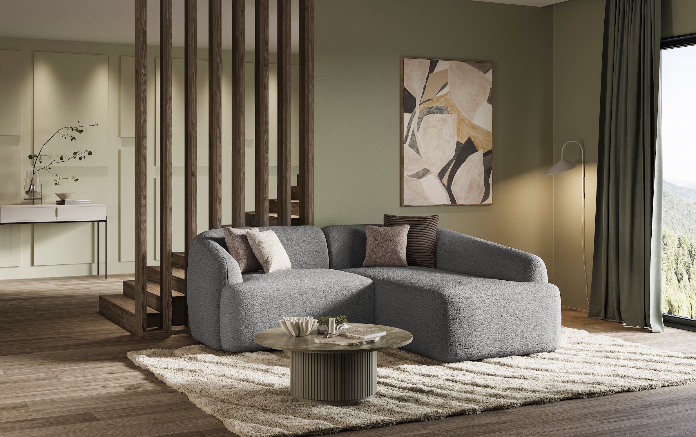 INOSIGN Ecksofa »Nergal, Einzelsofa oder L-Form«, Modernes Design, schlichte Optik, stilvoller Blickfang im Wohnzimmer