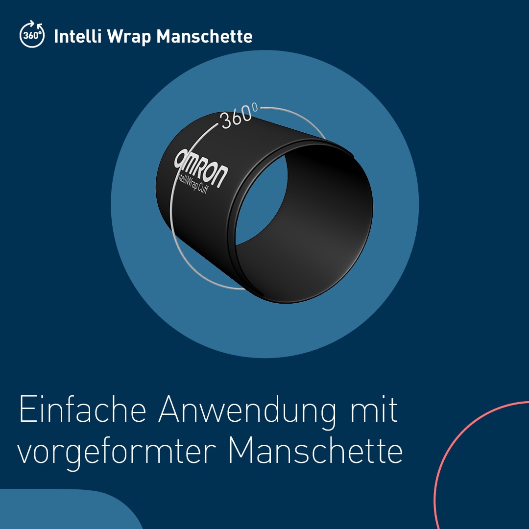 Omron Oberarm-Blutdruckmessgerät »X4 Smart«, mit Bluetooth und Intelli Wrap Manschette, mit kostenloser App