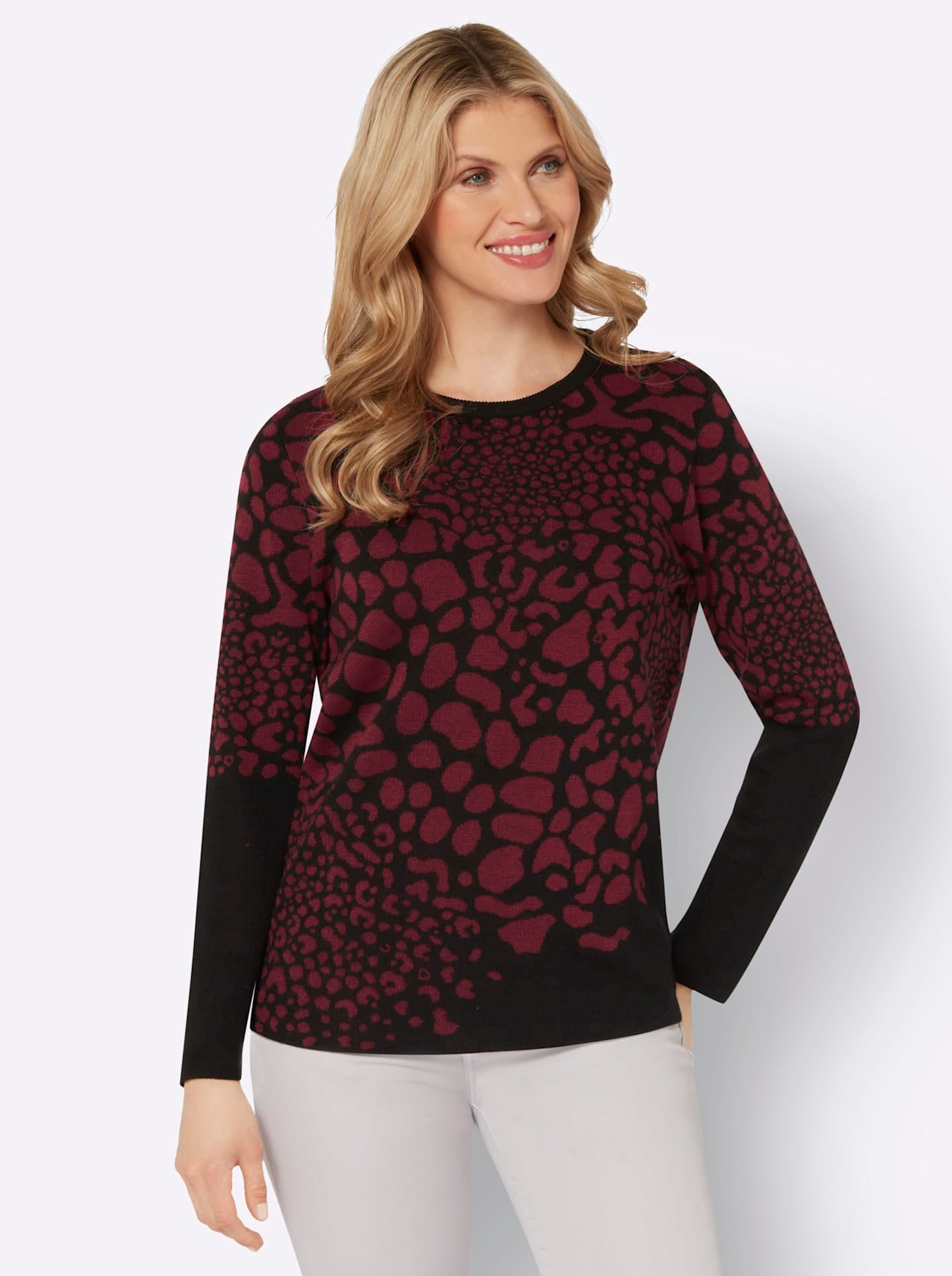 Classic Basics Rundhalspullover »Jacquard-Pullover«