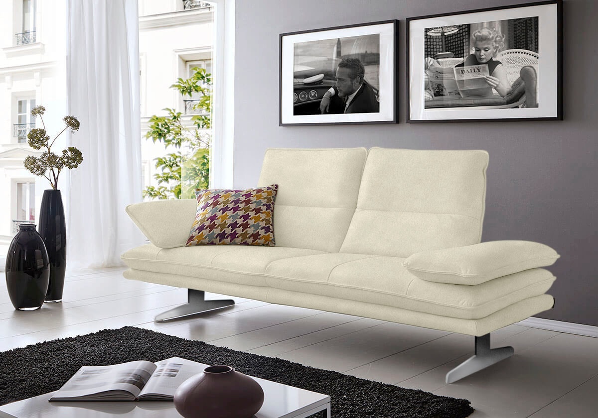 W.SCHILLIG 2-Sitzer »broadway, Designsofa mit tollem Sitzkomfort«, Sitztiefenverstellung, Kopfteil- & Seitenteilverstellung, Breite 216cm