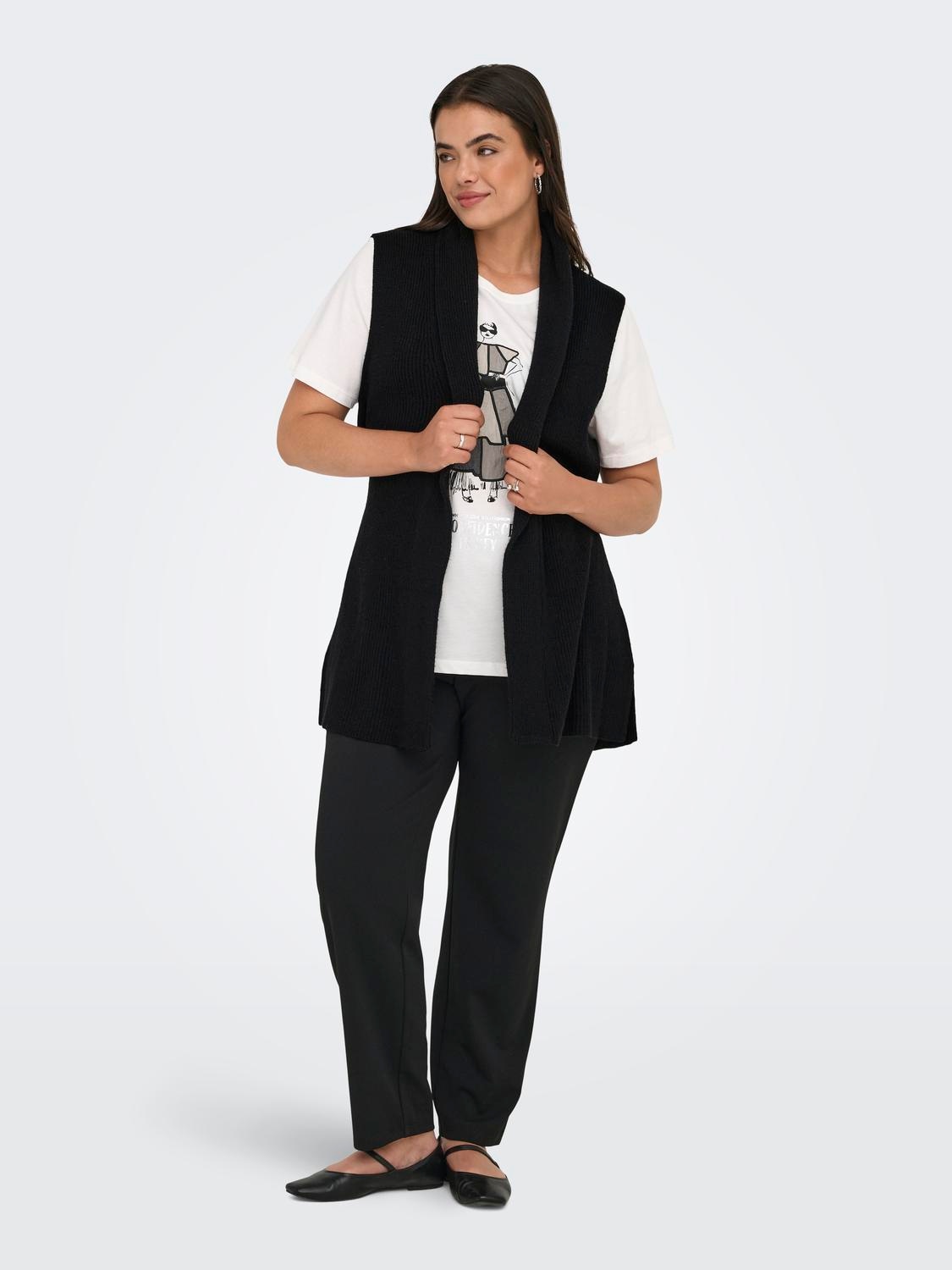 ONLY CARMAKOMA Strickweste »CARKATIA SL RIB WRAP VEST KNT«