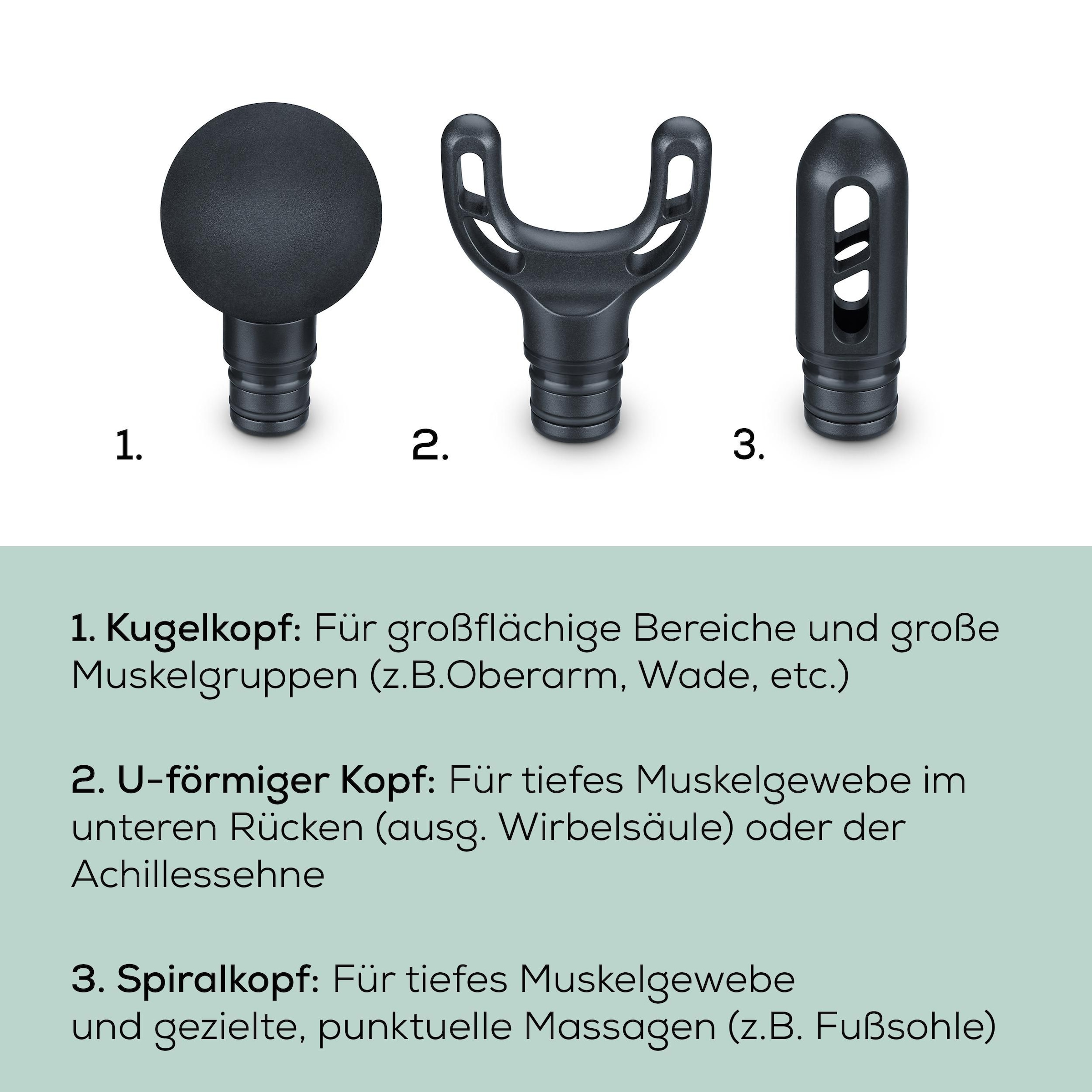 BEURER Massagepistole »MG 89 CompactPower Limited Edition 2026 mit 3 Aufsätzen« Massage-Gun zur gezielten Muskelmassage, für wohltuende Regeneration