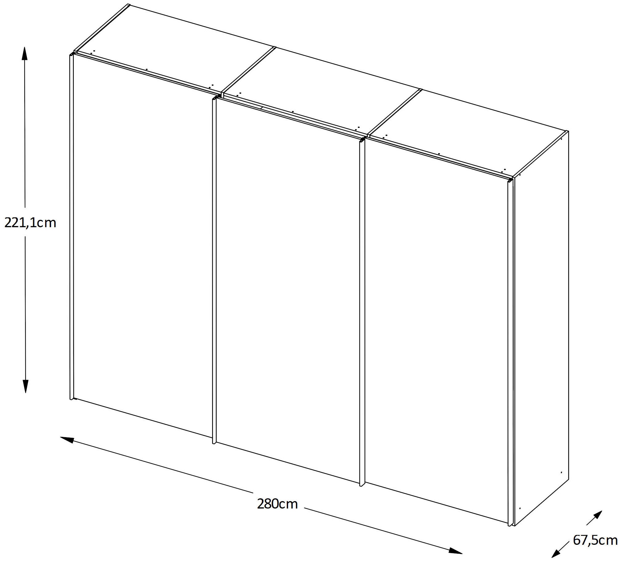 STAUD Schwebetürenschrank »Includo Glas, Made in Germany«