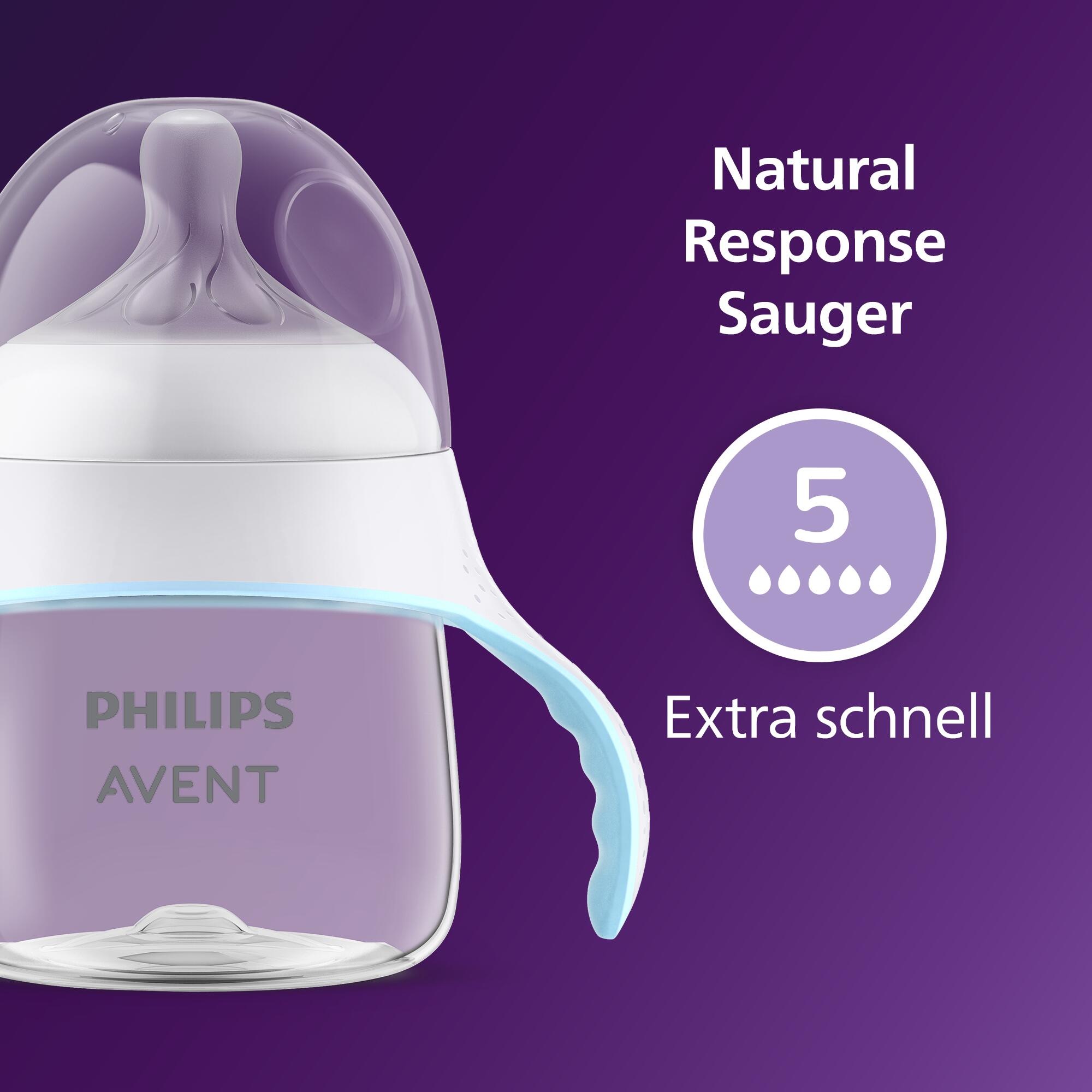 Philips AVENT Babyflasche »Natural Response Trinklernbecher« 150ml, extra schnelle Durchflussrate