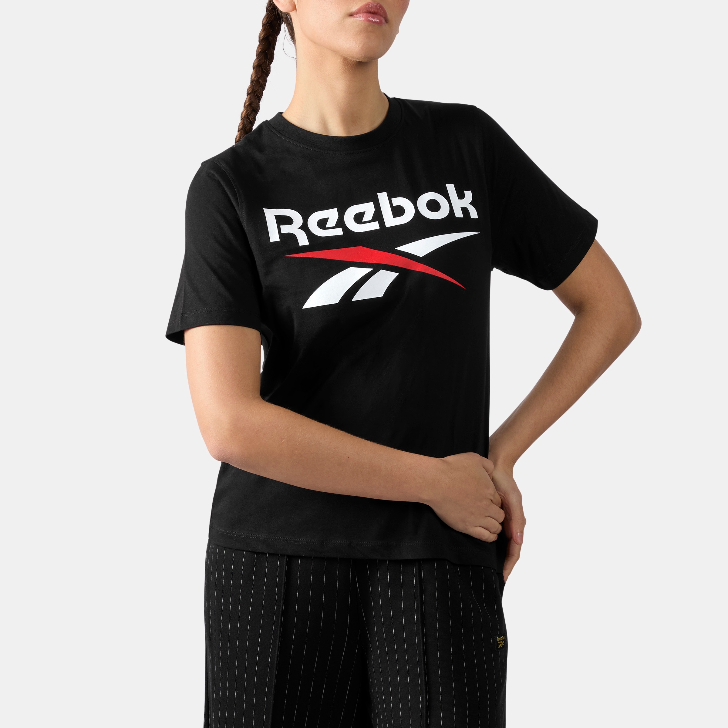 Reebok T-Shirt »WREN 2 COLOUR LOGO CREW SS TEE« für Erwachsene, sportlicher Stil
