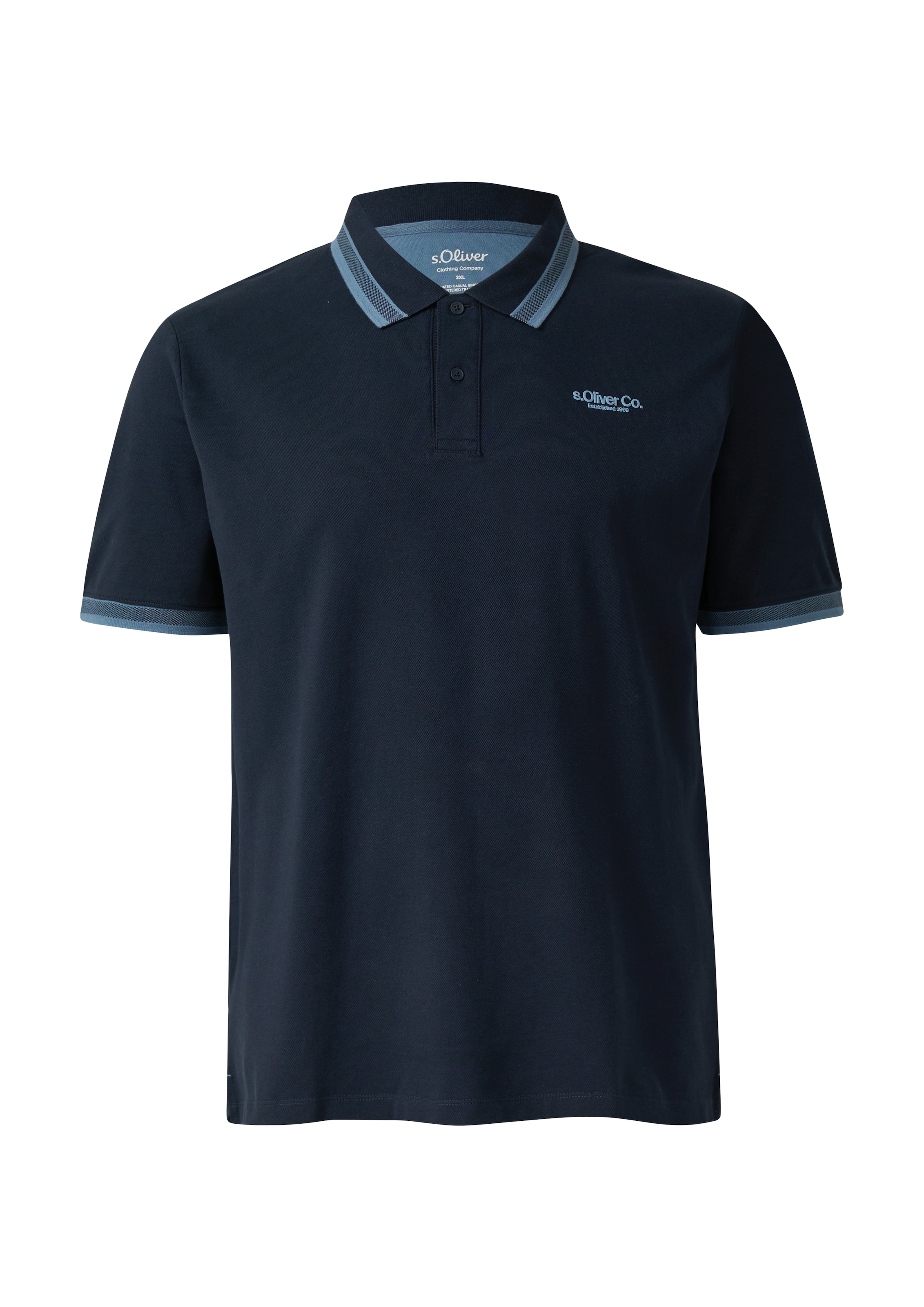 s.Oliver Men Big Sizes Poloshirt mit Logo Print