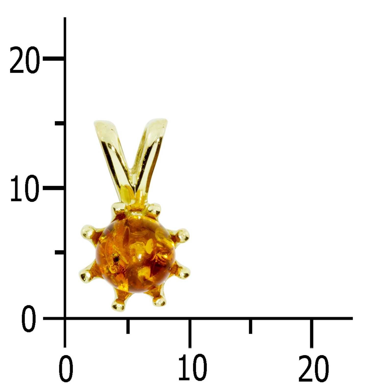 OSTSEE-SCHMUCK Kettenanhänger »- Ilke - Gold 333/000 - Bernstein«