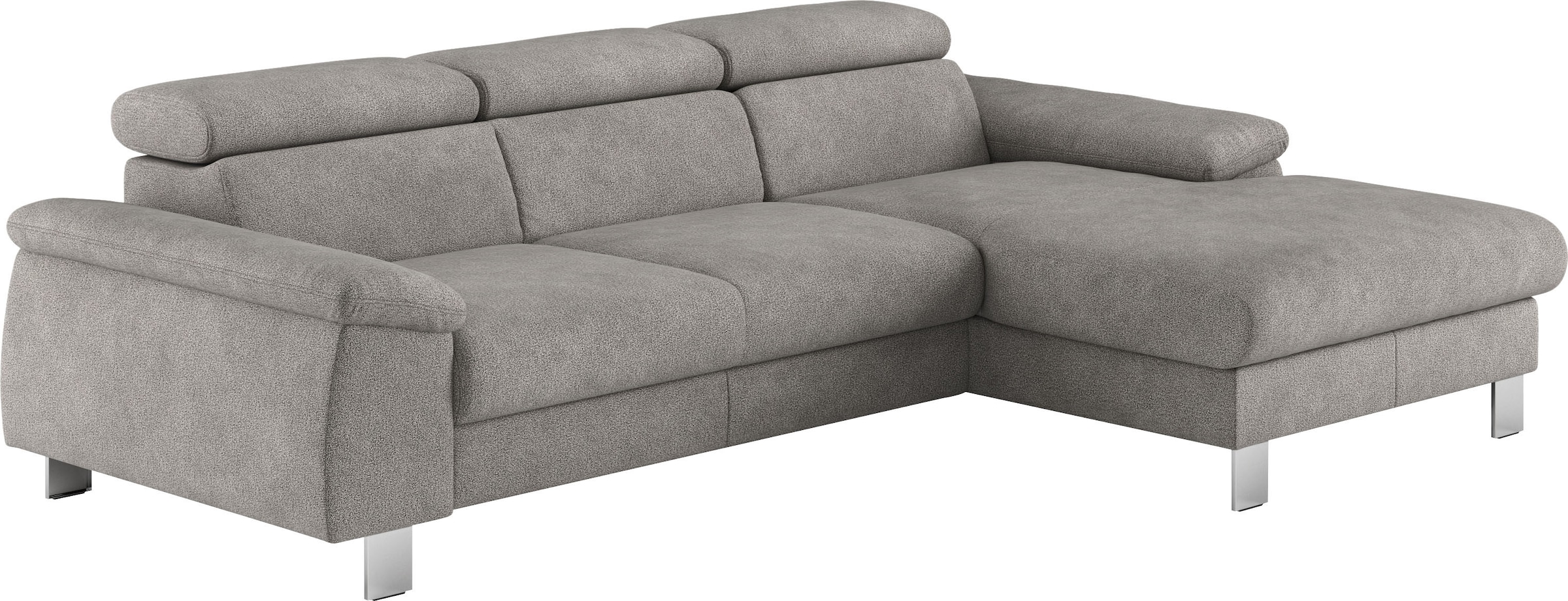 COTTA Ecksofa Komaris, Ecksofa, wahlweise mit RGB-LED-Beleuchtung und Bettfunktion/Bettkasten