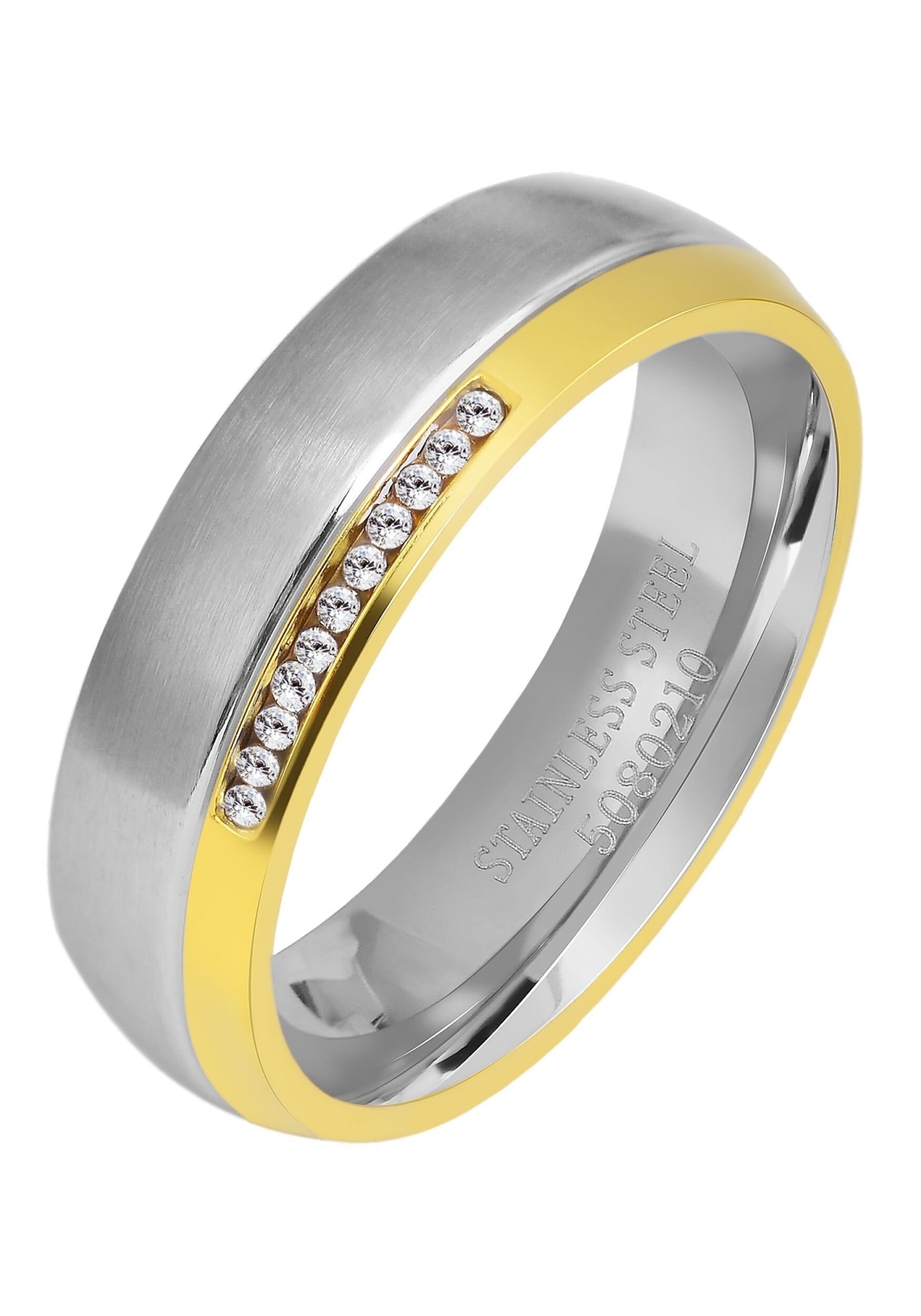 AKZENT Partnerring »"Bria" Set - Ring Silber schlicht - Wasserfest«
