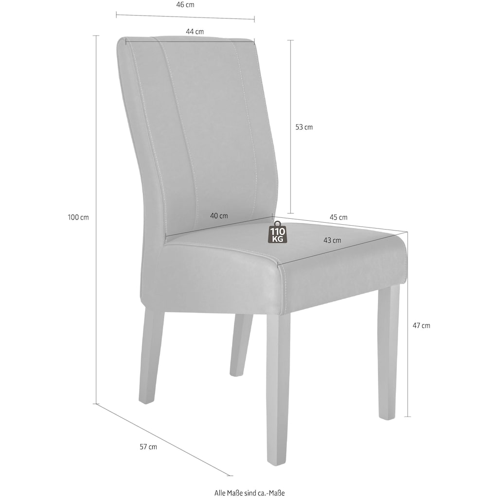 INOSIGN Esszimmerstuhl »Ice«, (Set), 2 St., Kunstleder