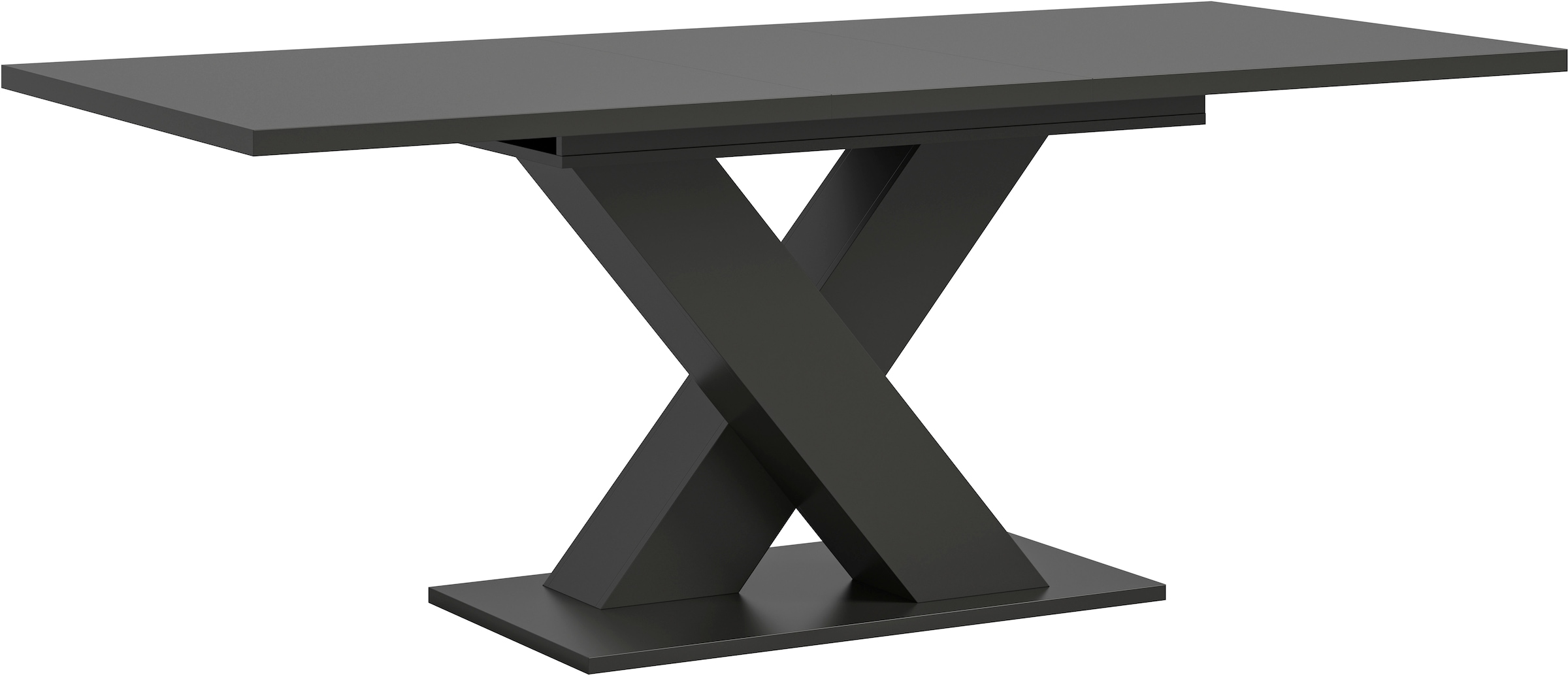INOSIGN Esstisch »Motus, ausziehbar 150 -190 cm, inklusive 40 cm Einlegeplatte«, X-Gestell mit Bodenplatte, Tisch, Küchentisch, Esszimmer, Küche