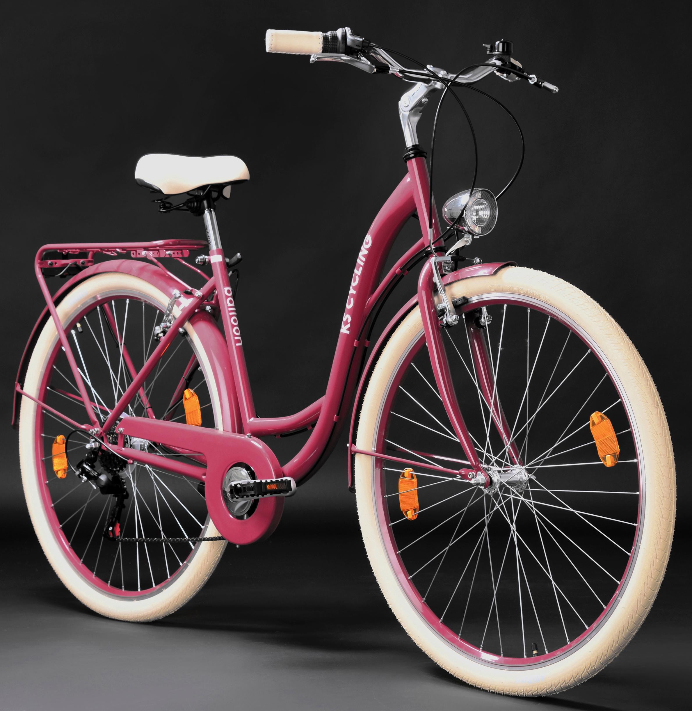 KS Cycling Cityrad »Balloon« 6 Gang Shimano Tourney RD-TZ 50 Schaltwerk Kettenschaltung für Herren, Kettenschaltung