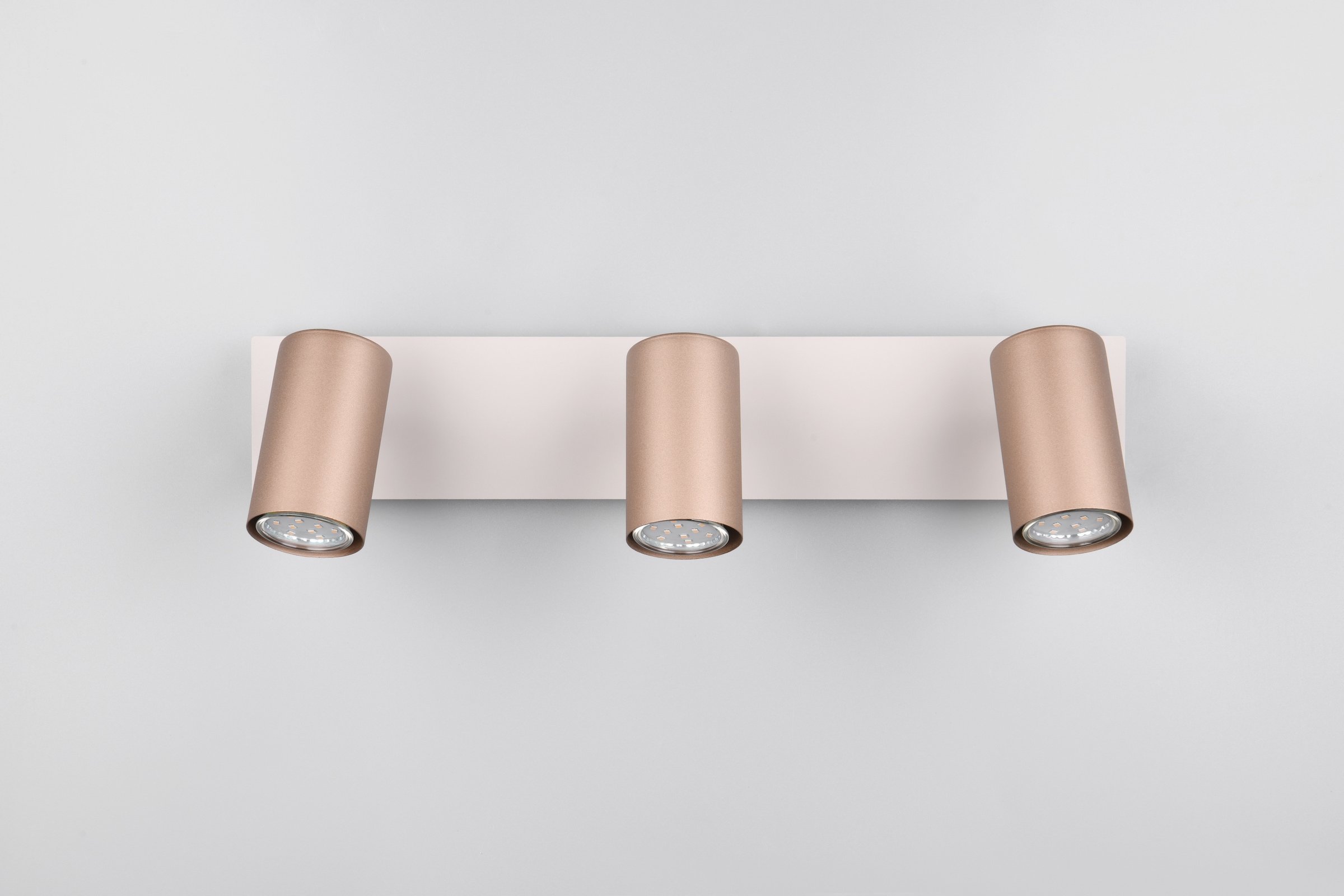 TRIO Leuchten Deckenstrahler »MARLEY, GU10 Deckenspot 1-flammig, exkl 3x GU10 max 35W, Wandspot« GU10 1 Stk. warmweiß - kaltweiß flexibel verstellbarer GU10 Deckenspot in coffee + warm grey, 48x9 cm