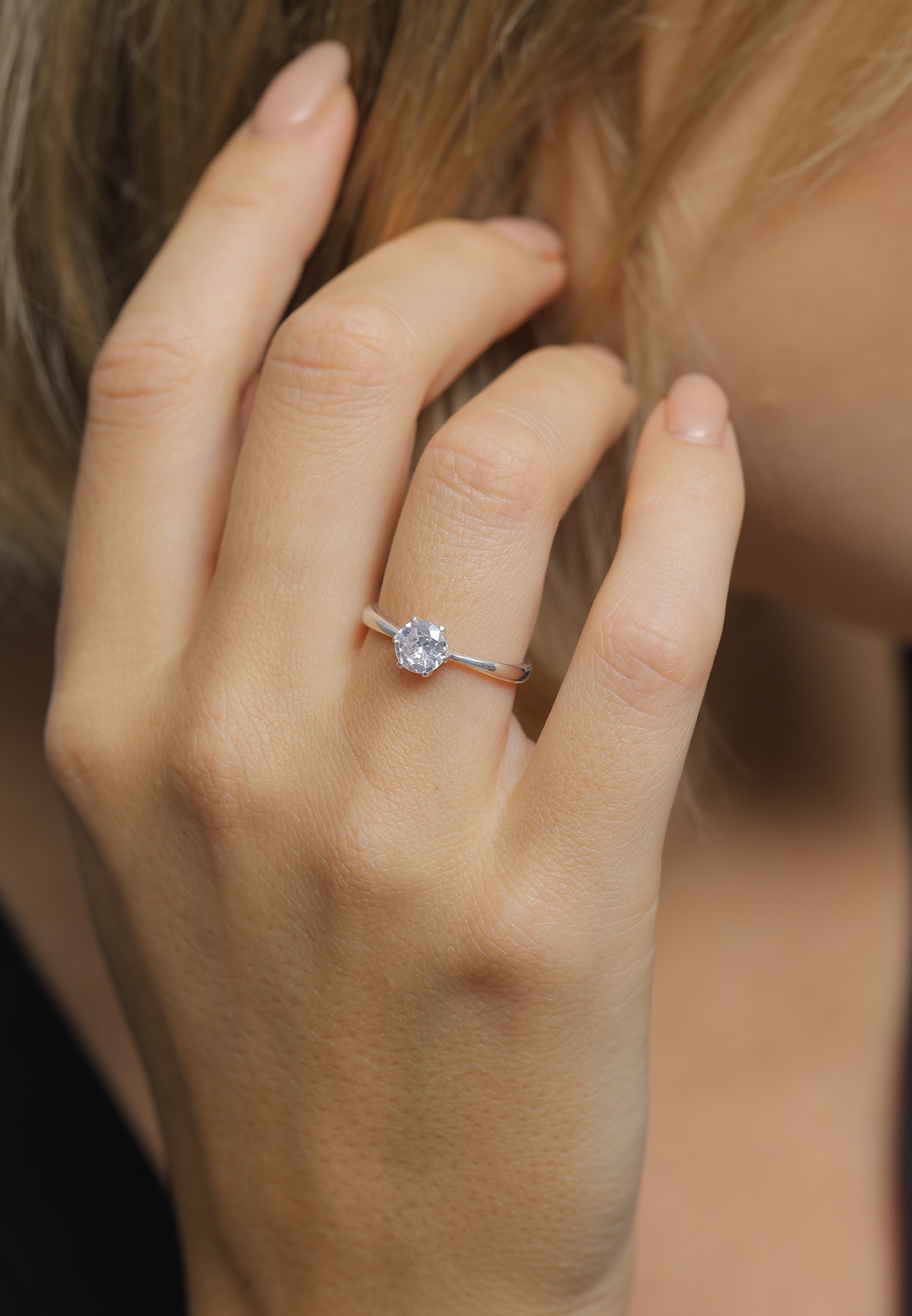 Elli Silberring »Ring Solitärring Zirkonia 925 Sterling Silber«