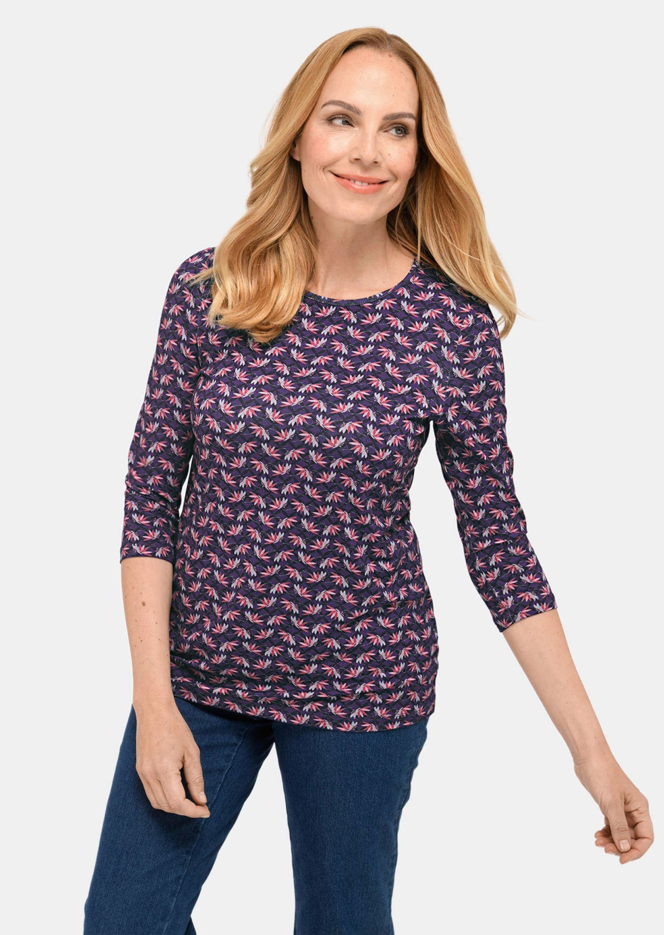 GOLDNER Print-Shirt »Kombinierfreundlich gemustertes Shirt«