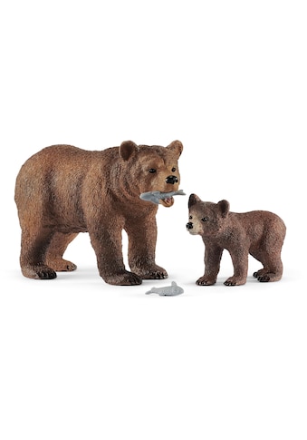 Spielfigur »WILD LIFE, Grizzlybär-Mutter mit Jungem (42473)«