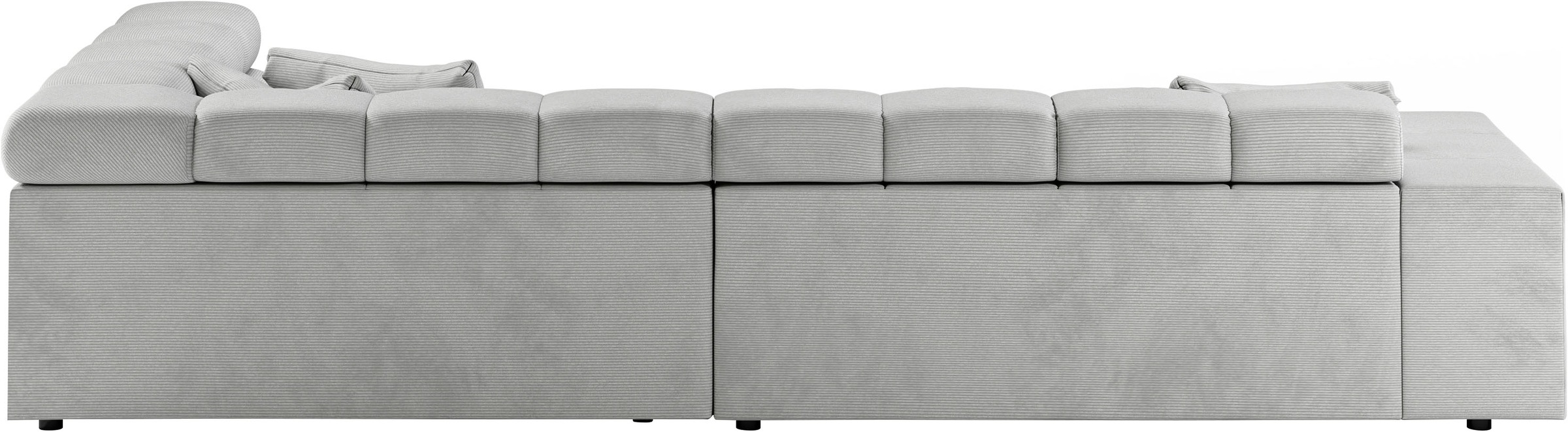 INOSIGN Ecksofa »Ancona incl. Kopfteilverstellung, Breite 319cm, L-Form«, wahlweise motorische Sitztiefenverstellung, auch in Cord + Easy Care