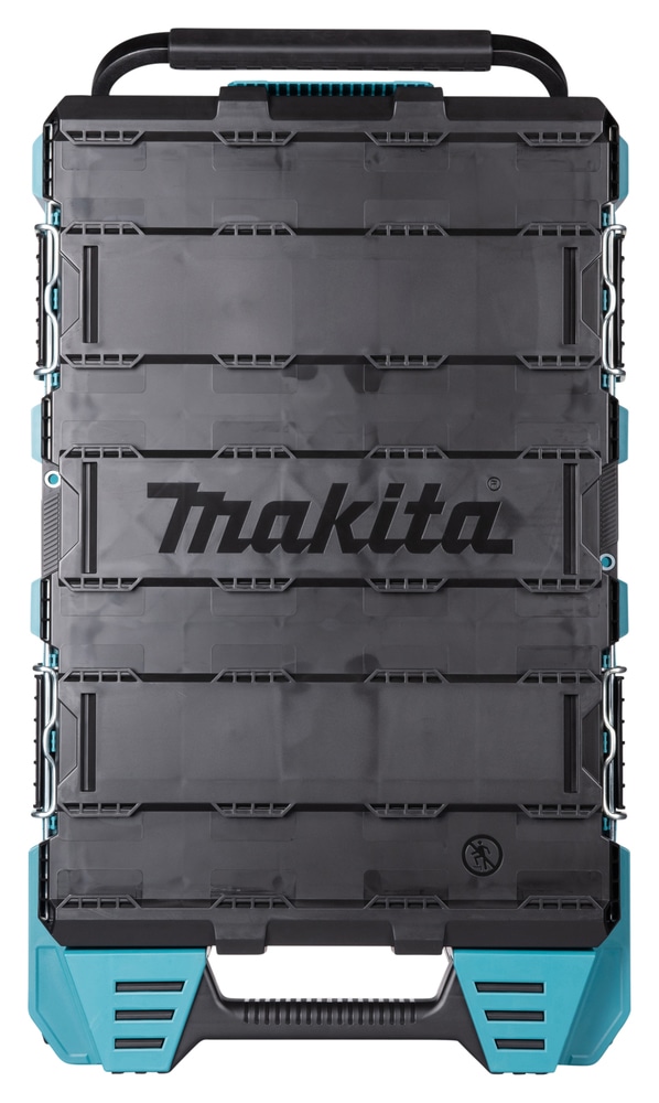Makita Werkzeugtrolley »MAKTRAK  L »P-91001« max. 113 kg, 81,9 L, 23 cm Ø Räder, Gecko-Grip« Effizientes Be- und Entladen mit dem MAKTRAK Koffer Sortiment