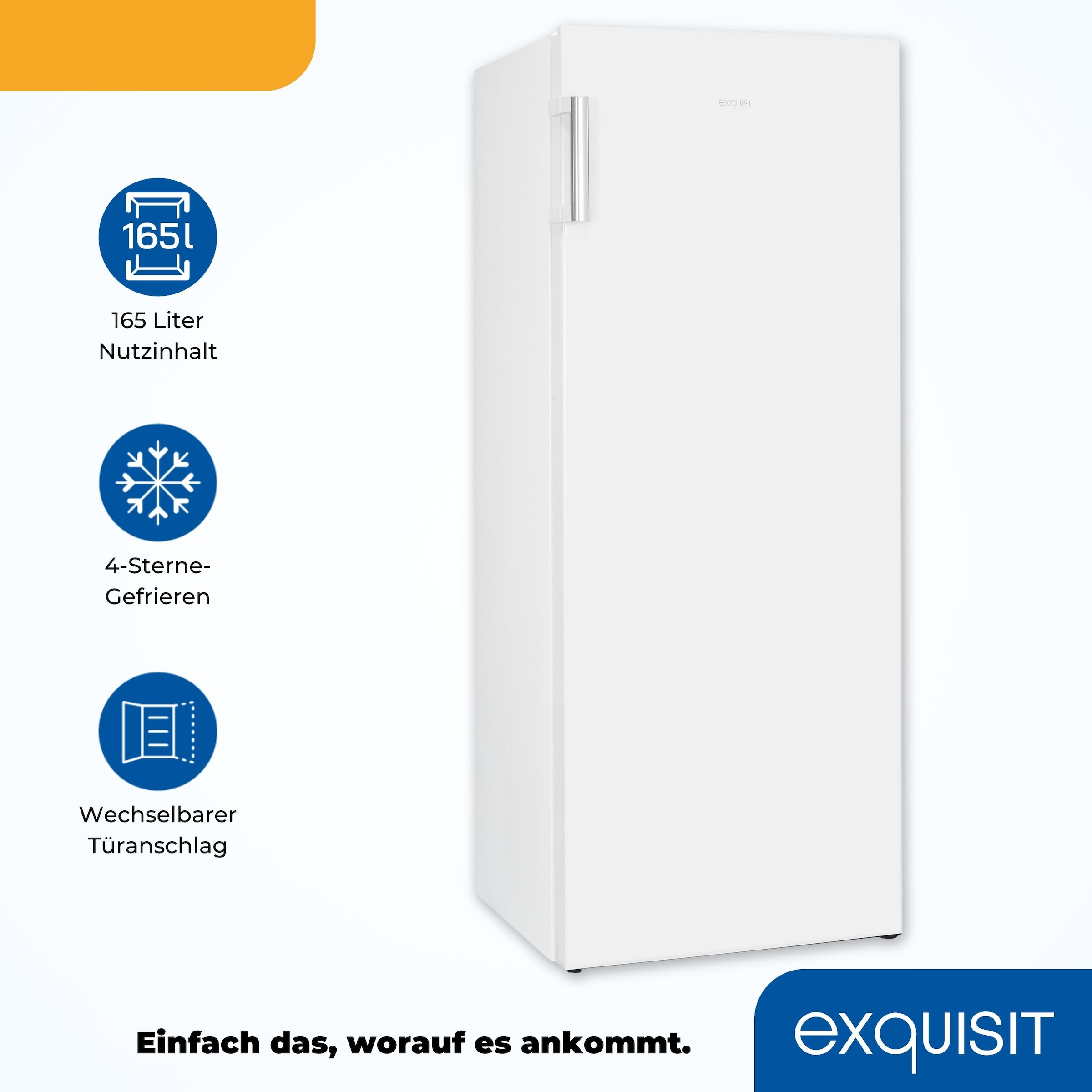 exquisit Gefrierschrank »GS230-H-010E«, 143,4 cm hoch, 55 cm breit