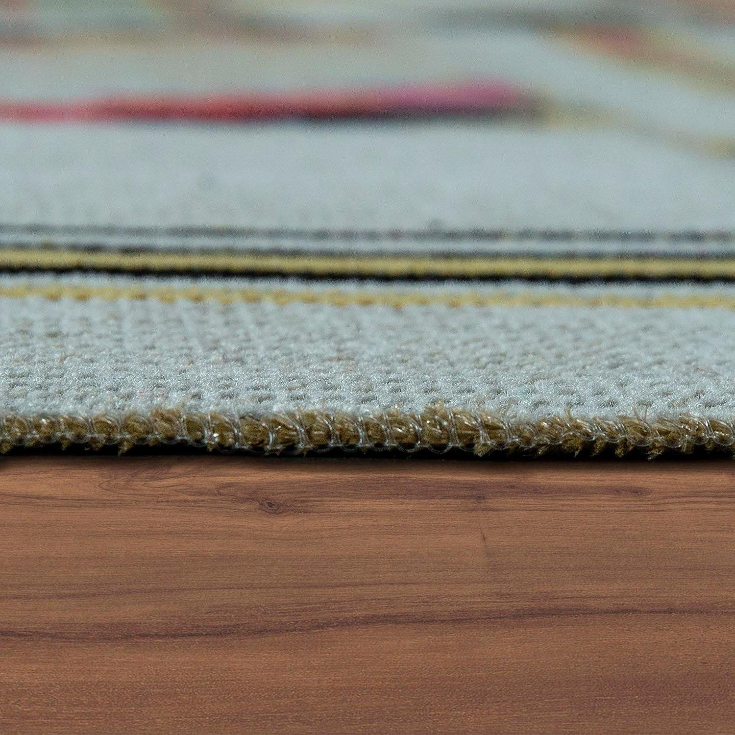 Paco Home Teppich »Artigo 406«, rechteckig, 4 mm Höhe, Kurzflor, Patchwork Muster, Vintage Design, In- und Outdoor geeignet