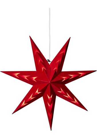 KONSTSMIDE Dekostern »Weihnachtsstern, Weihnachtsdeko rot«, (1 St.), Papierstern, LED... kaufen