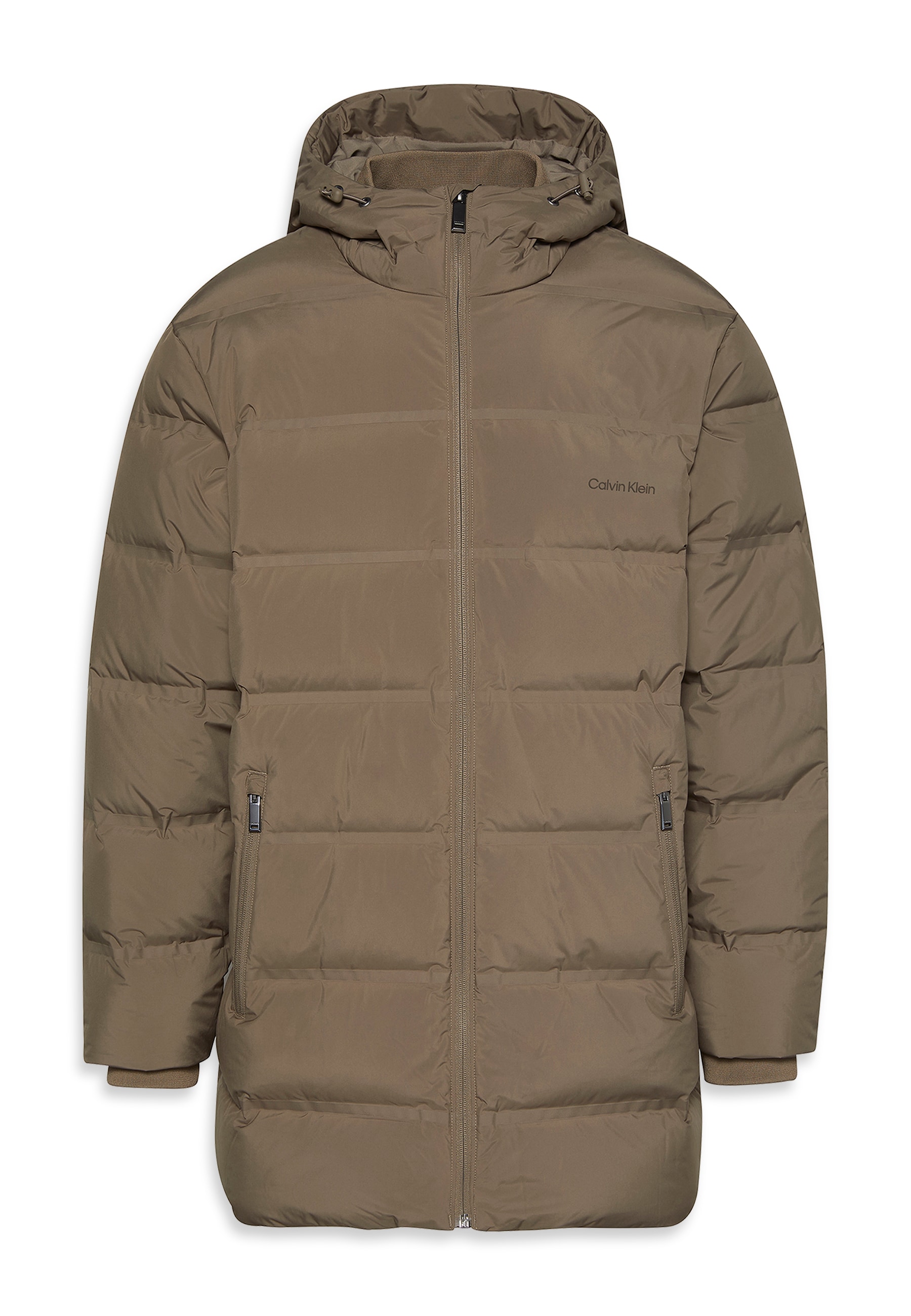 Calvin Klein Steppmantel »LS BONDED CHNNLD LONG HOODED PUF« Mit Rundhalsausschnitt, regular fit