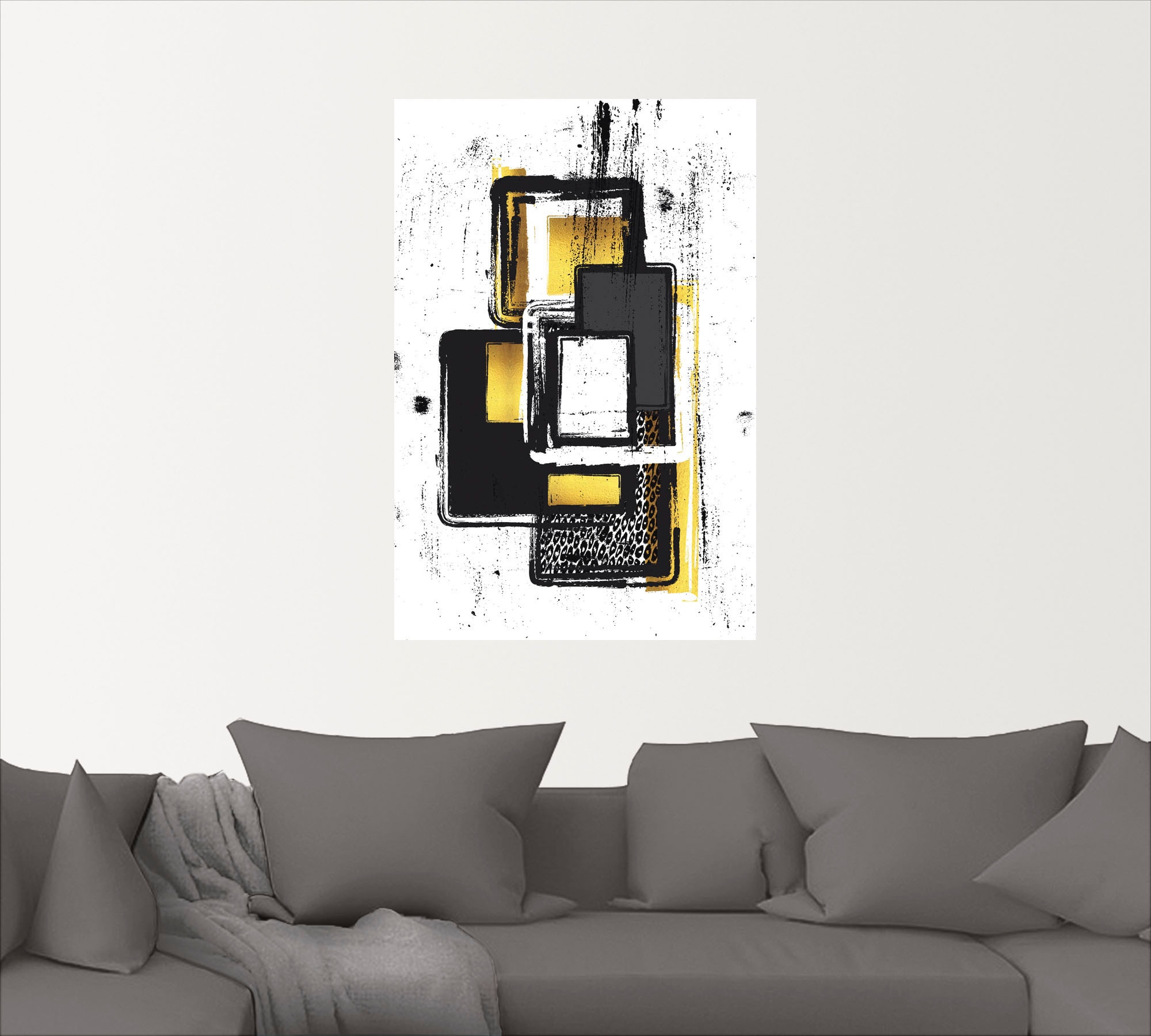 Artland Wandbild »Abstrakte Malerei Nr. 3 gold«, Muster, (1 St.), als  Alubild, Leinwandbild, Wandaufkleber oder Poster in versch. Größen kaufen  im OTTO Online Shop