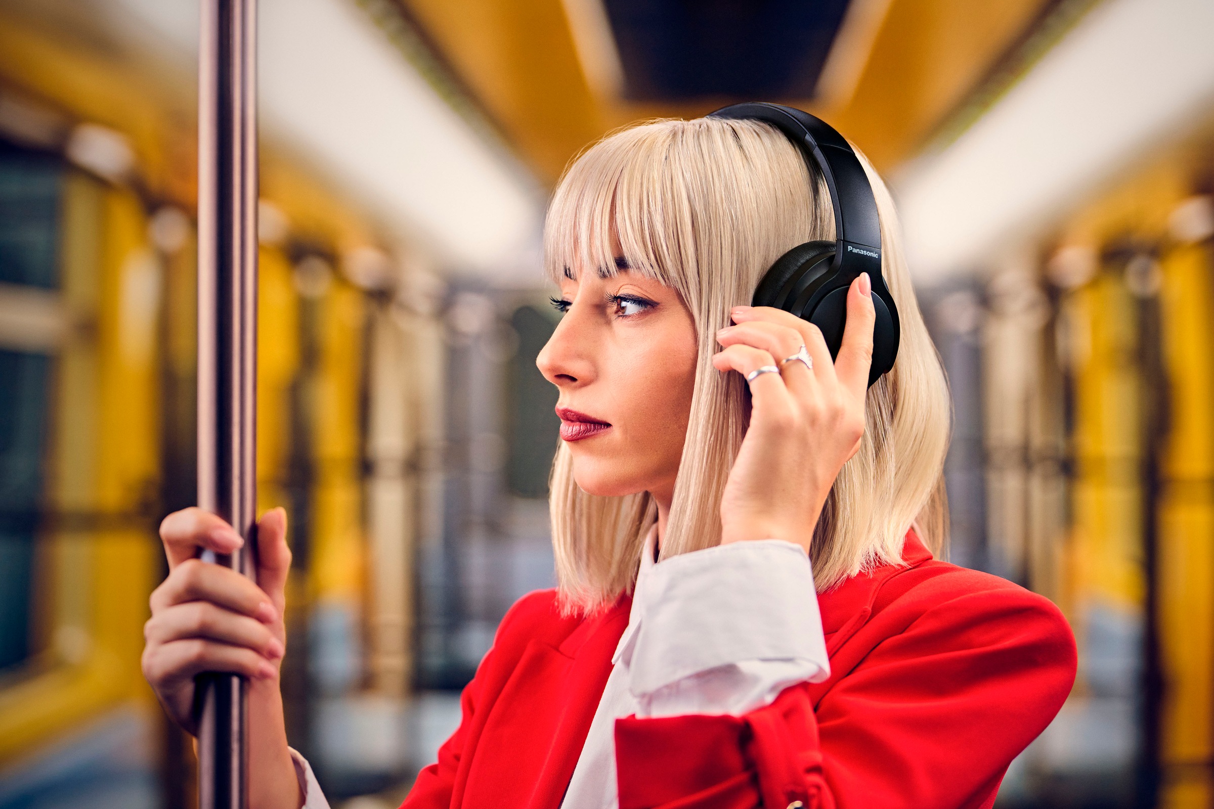 Panasonic Bluetooth-Kopfhörer »RB-HX330B«, A2DP Bluetooth-AVRCP Bluetooth-HFP-Bluetooth, Active Noise Cancelling (ANC)-Freisprechfunktion-Multi-Point-Verbindung-Sprachsteuerung-kompatibel mit Siri