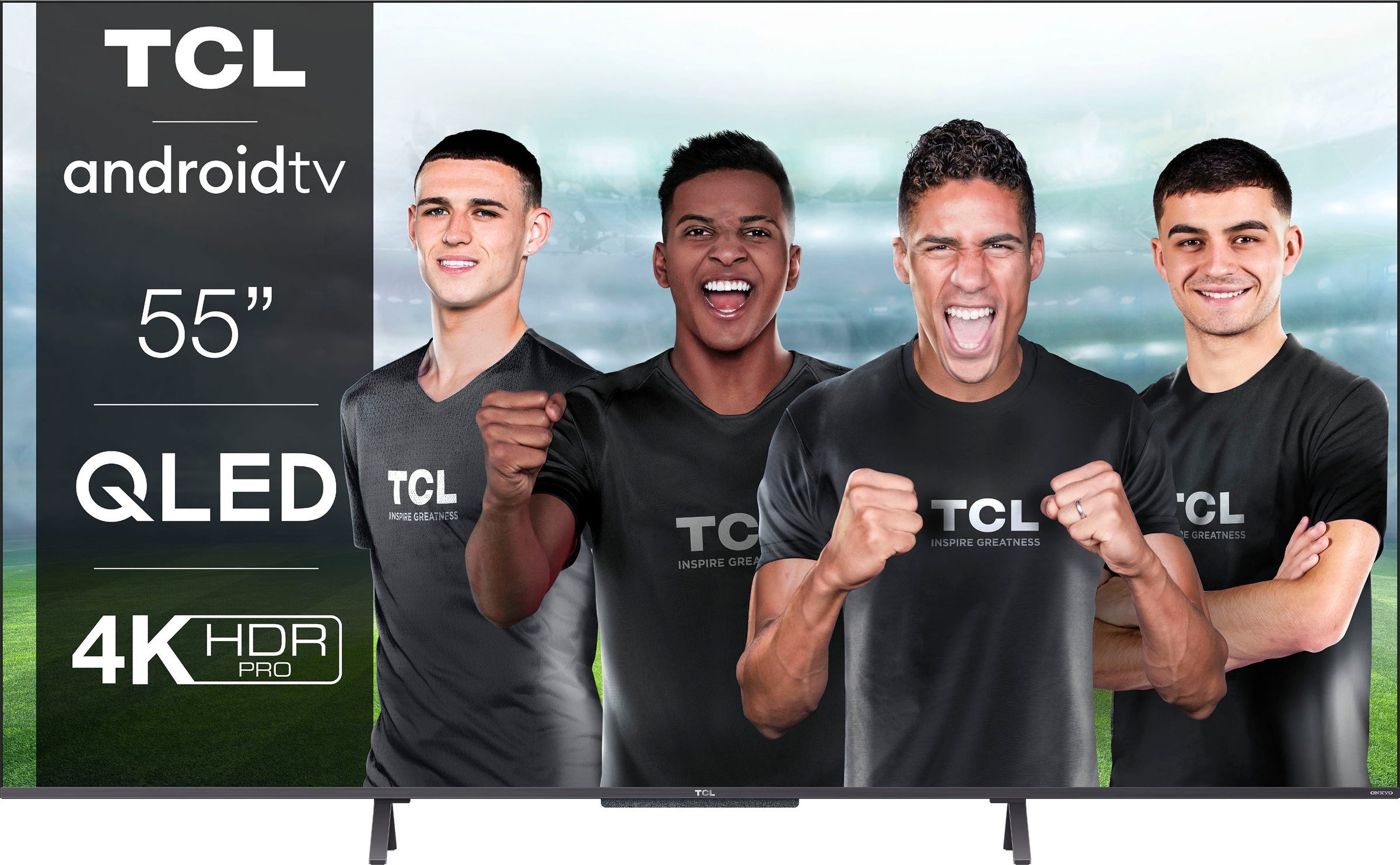 TCL QLED-Fernseher »55C722X1«, 4K Ultra HD, Smart-TV-Android TV, Android 11, Onkyo-Soundsystem